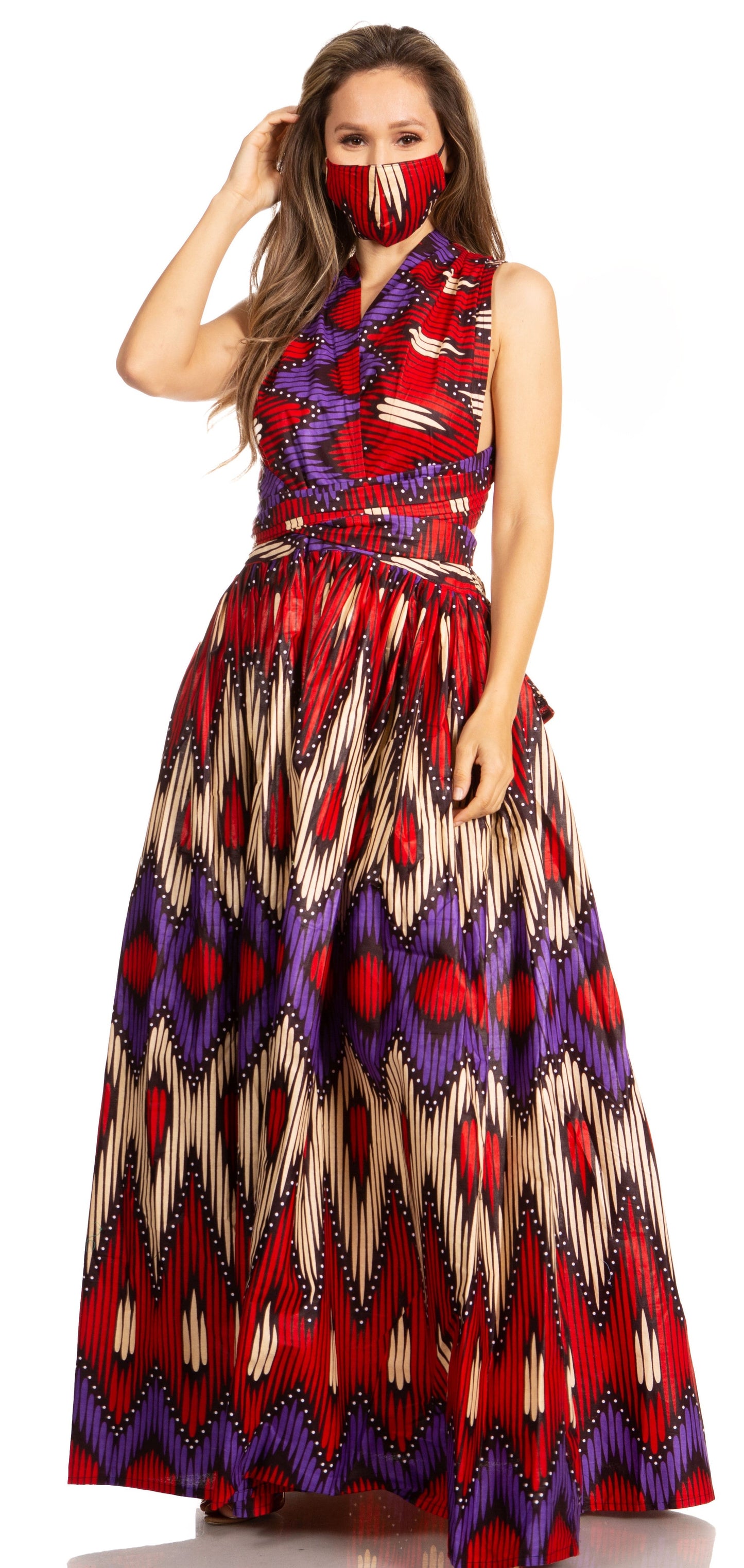 Sakkas Sandy Sexy Backless Year Around Long Maxi Infinity Dress Many Ways To Wear - Concordia Style Boutique