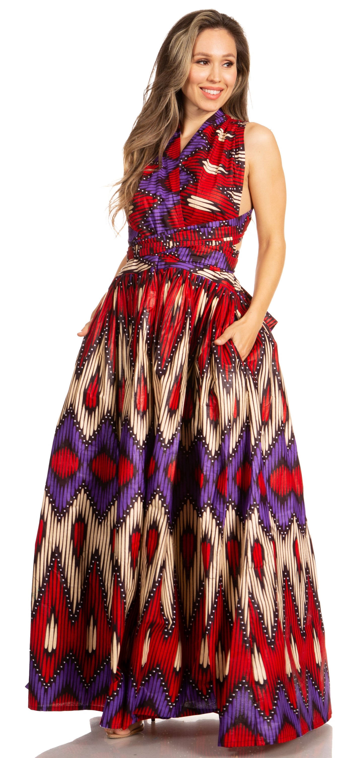 Sakkas Sandy Sexy Backless Year Around Long Maxi Infinity Dress Many Ways To Wear - Concordia Style Boutique