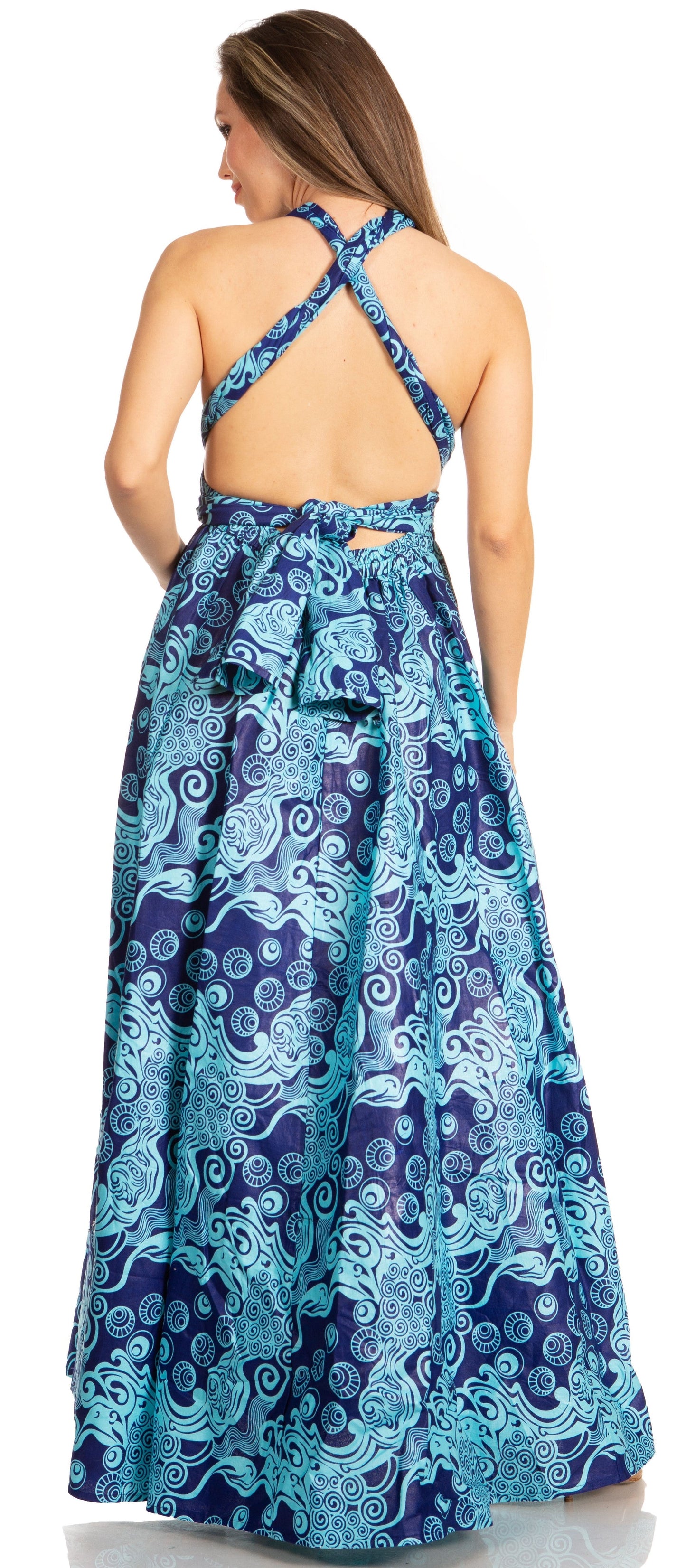 Sakkas Sandy Sexy Backless Year Around Long Maxi Infinity Dress Many Ways To Wear - Concordia Style Boutique