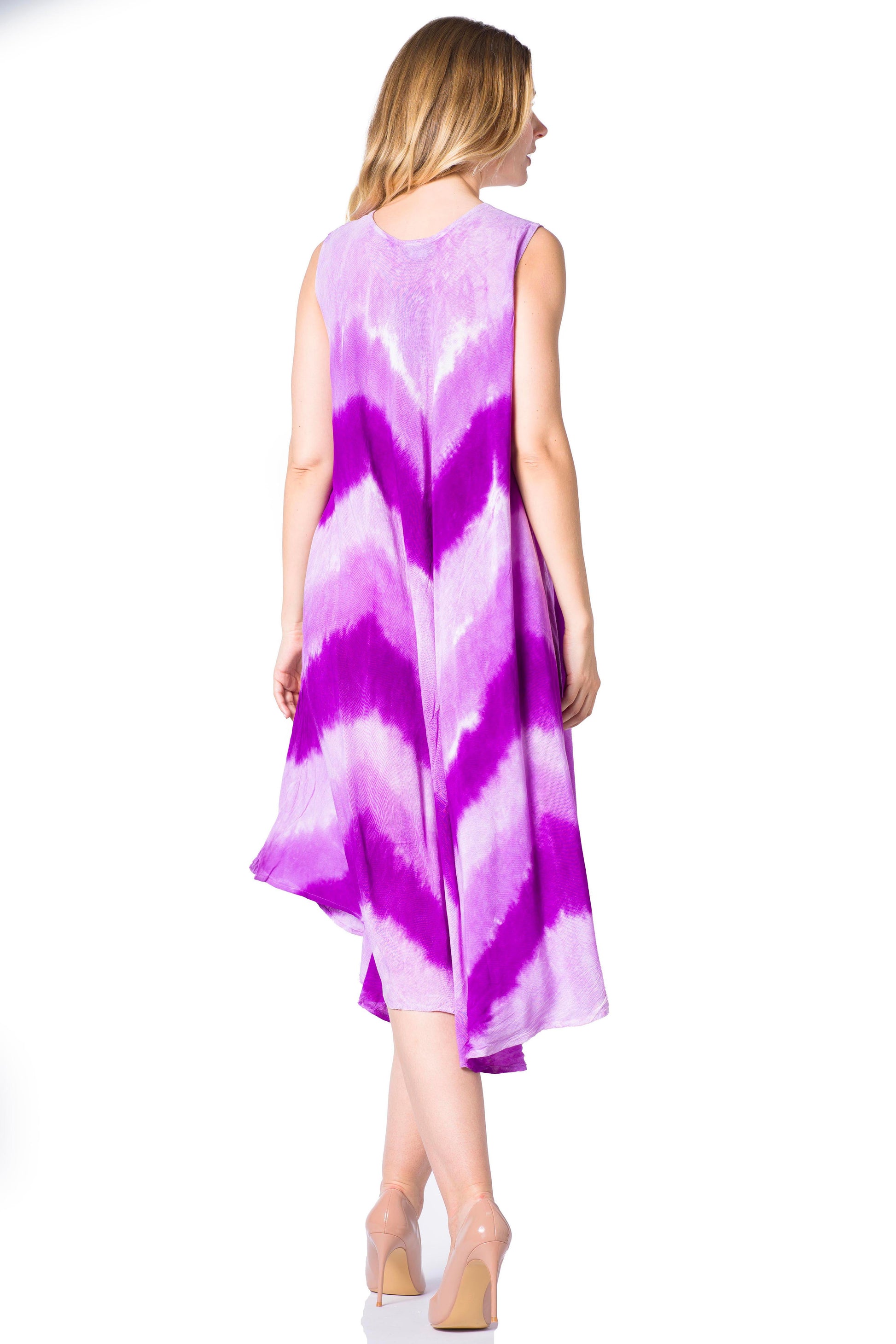 Sakkas Neja Women's Casual Maxi Summer Sleeveless Loose Fit Tie Dye Tank Dress - Concordia Style Boutique