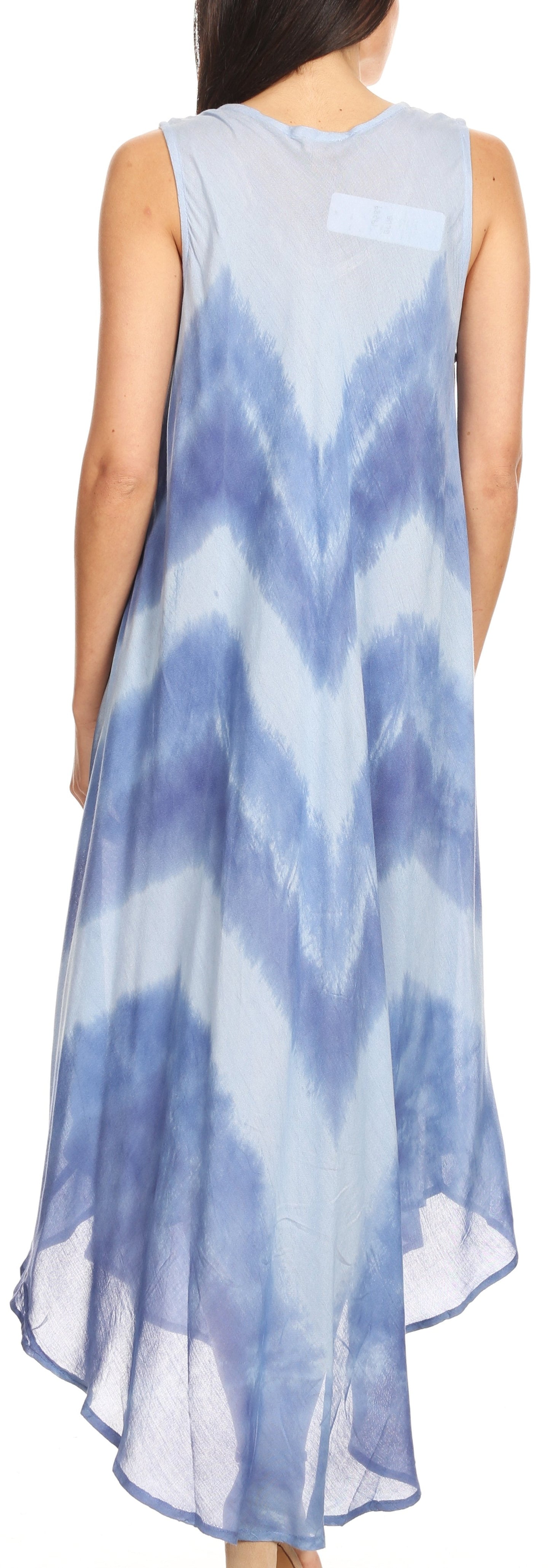 Sakkas Neja Women's Casual Maxi Summer Sleeveless Loose Fit Tie Dye Tank Dress - Concordia Style Boutique
