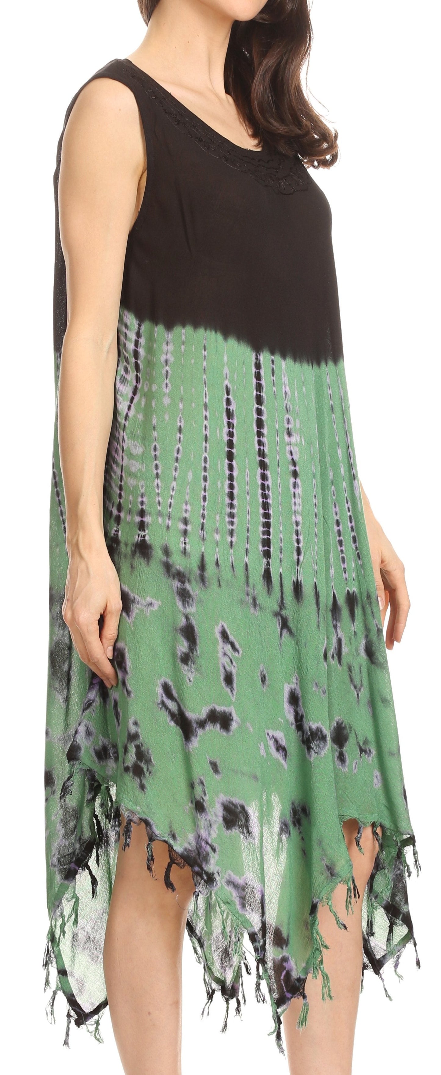 Sakkas Dori Women's Long Sleeves Casual Loose Swing Midi Dress Caftan Cover-up - Concordia Style Boutique