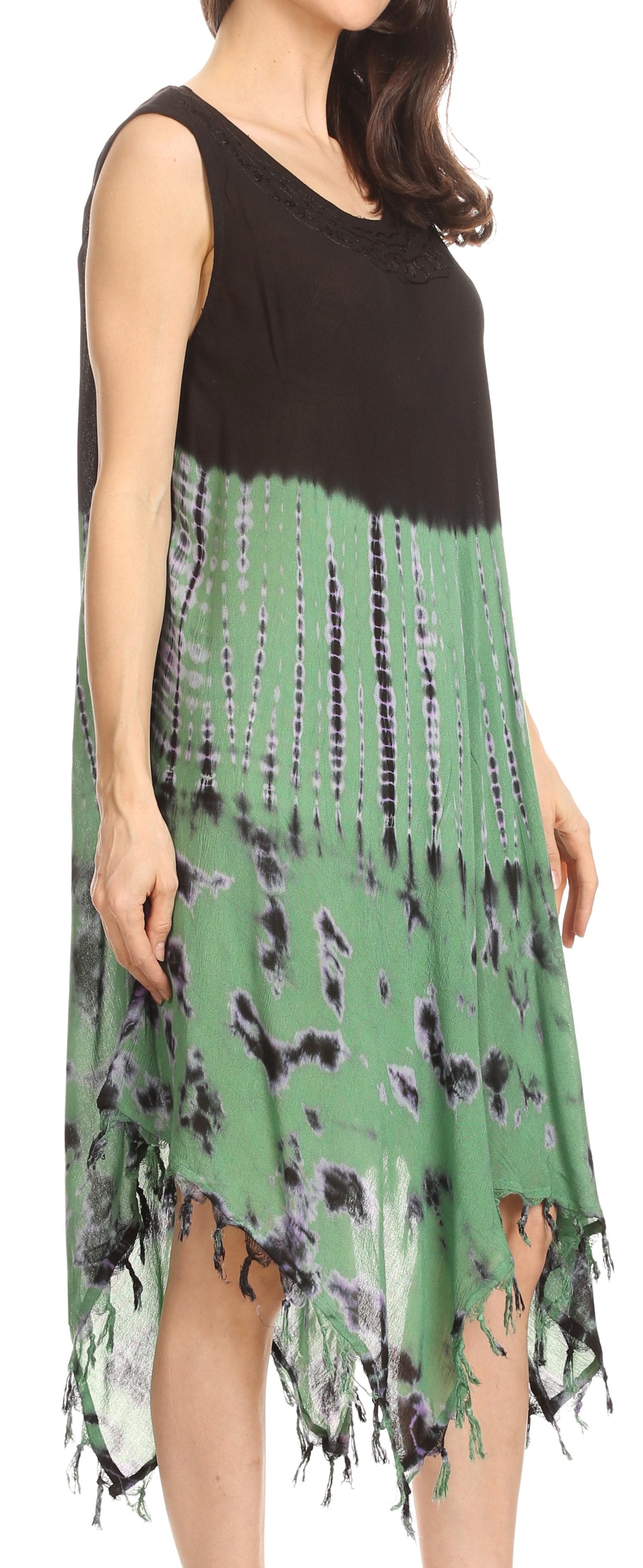 Sakkas Dori Women's Long Sleeves Casual Loose Swing Midi Dress Caftan Cover-up - Concordia Style Boutique