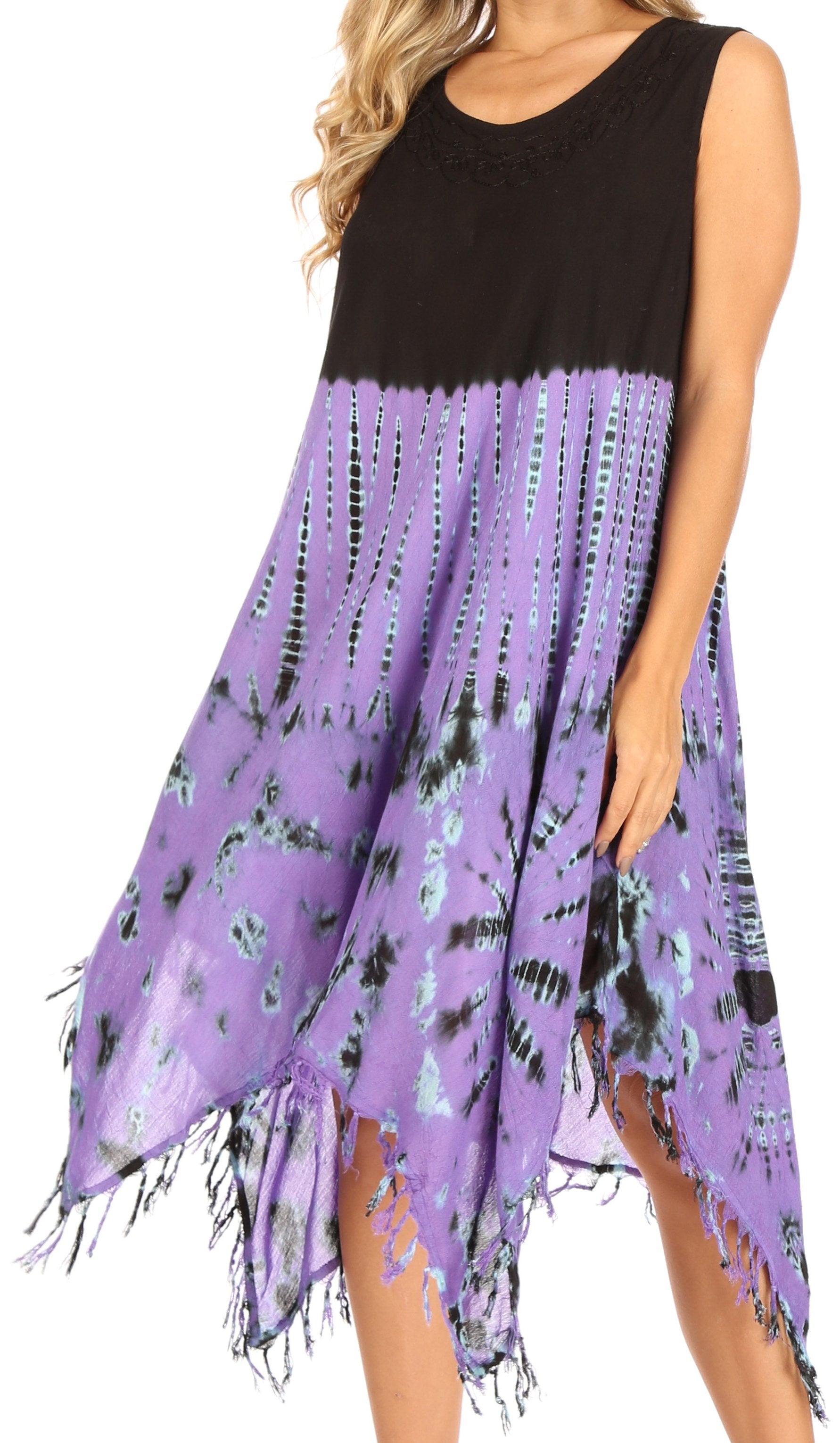 Sakkas Dori Women's Long Sleeves Casual Loose Swing Midi Dress Caftan Cover-up - Concordia Style Boutique