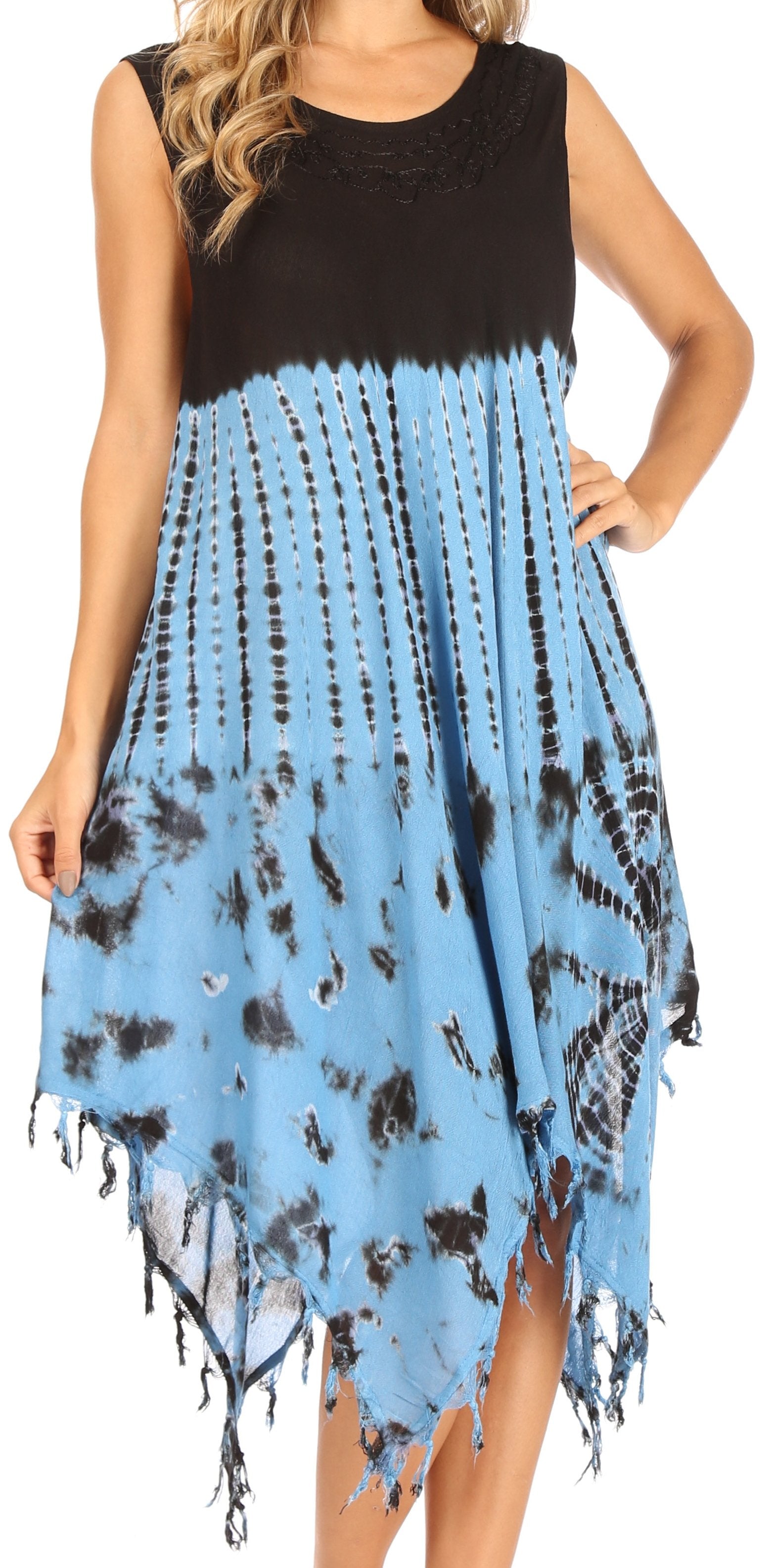 Sakkas Dori Women's Long Sleeves Casual Loose Swing Midi Dress Caftan Cover-up - Concordia Style Boutique