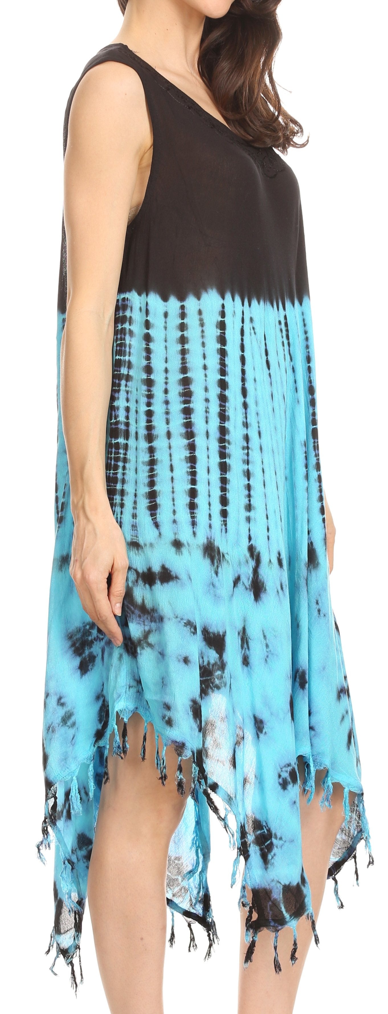 Sakkas Dori Women's Long Sleeves Casual Loose Swing Midi Dress Caftan Cover-up - Concordia Style Boutique