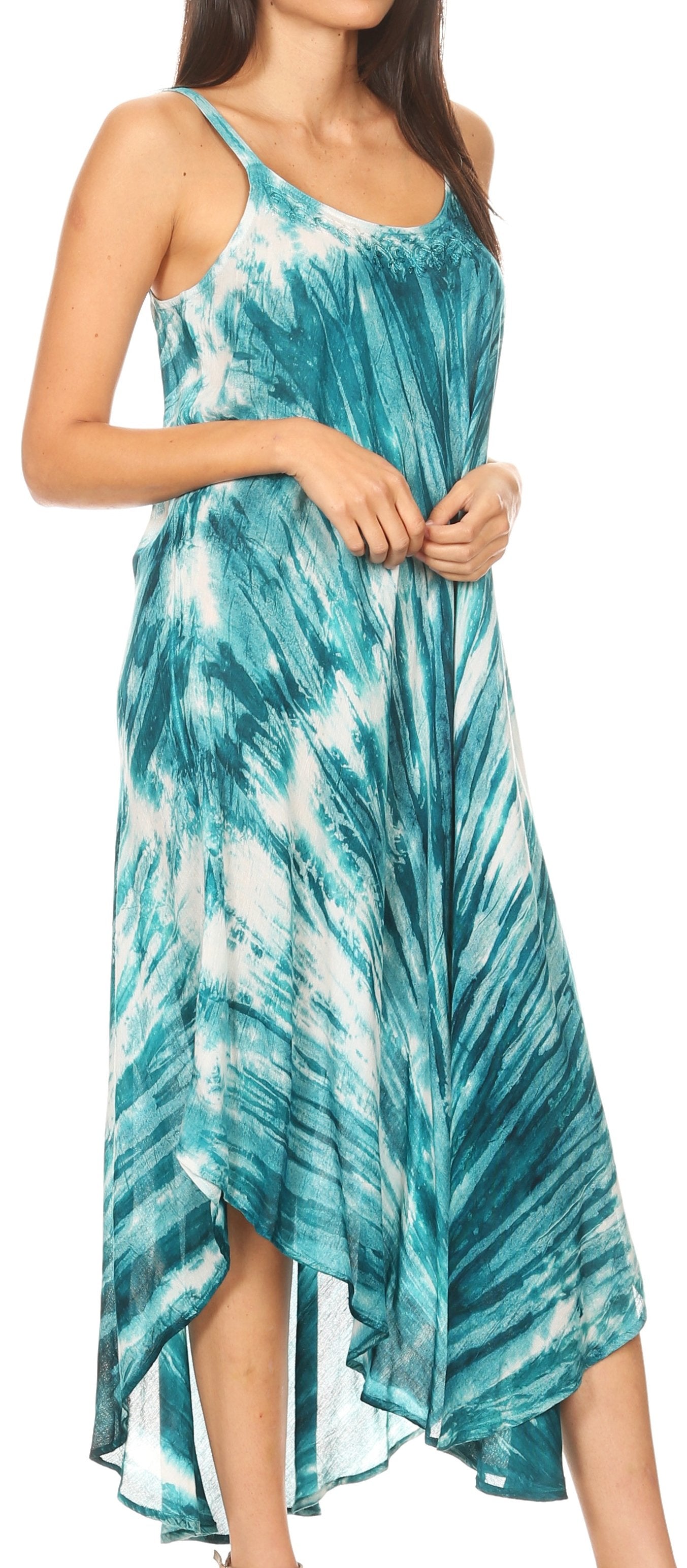 Sakkas Liz Women's Maxi Loose Sleeveless Summer Casual Tank Dress Cover-up Caftan - Concordia Style Boutique