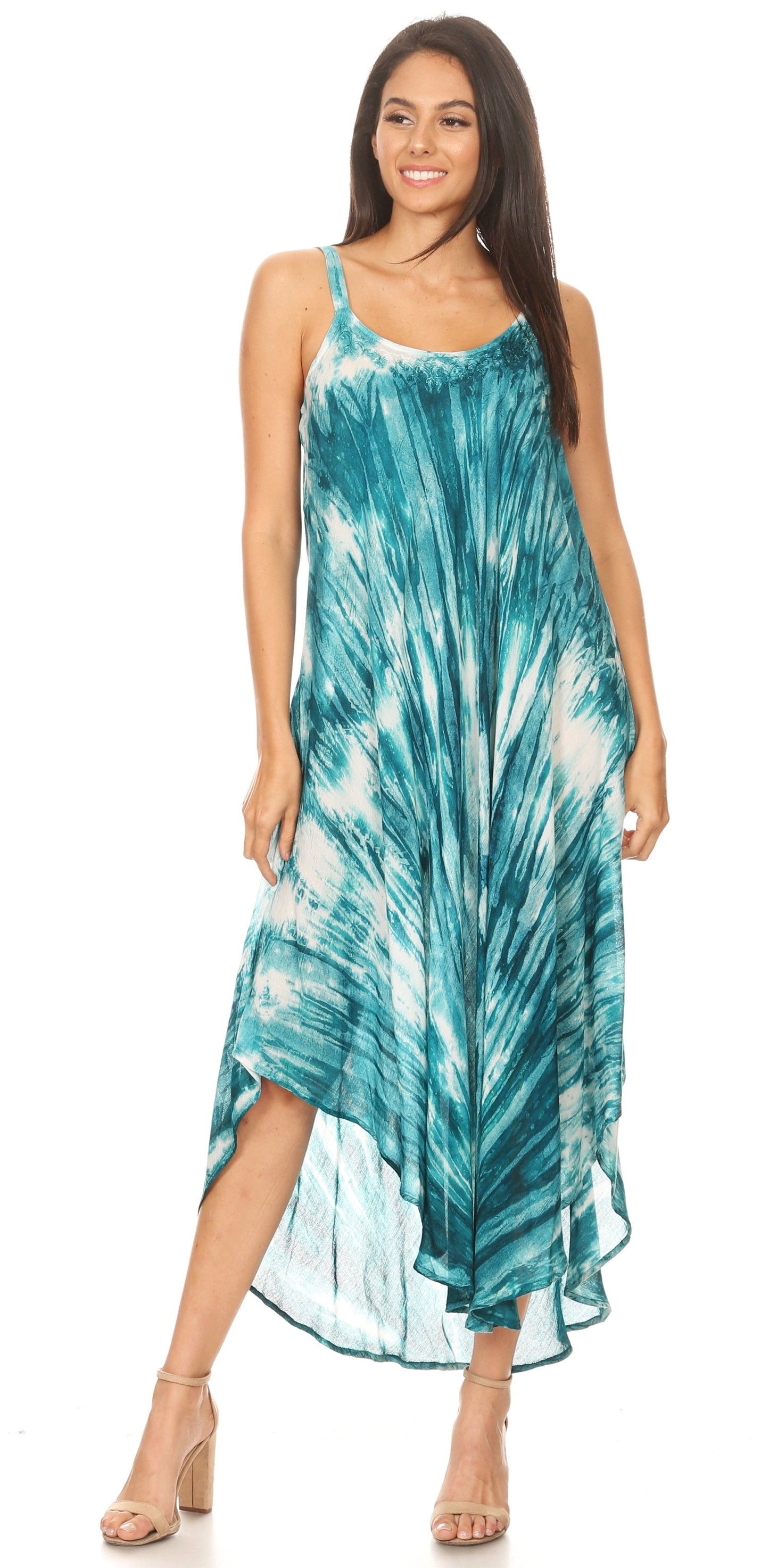 Sakkas Liz Women's Maxi Loose Sleeveless Summer Casual Tank Dress Cover-up Caftan - Concordia Style Boutique