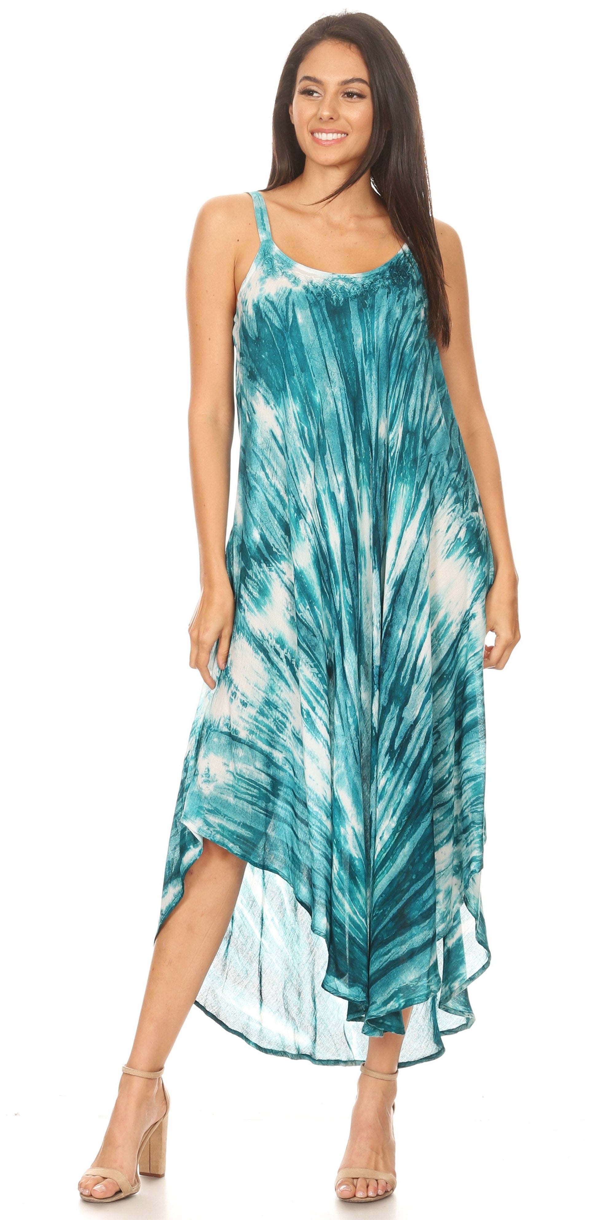 Sakkas Liz Women's Maxi Loose Sleeveless Summer Casual Tank Dress Cover-up Caftan - Concordia Style Boutique