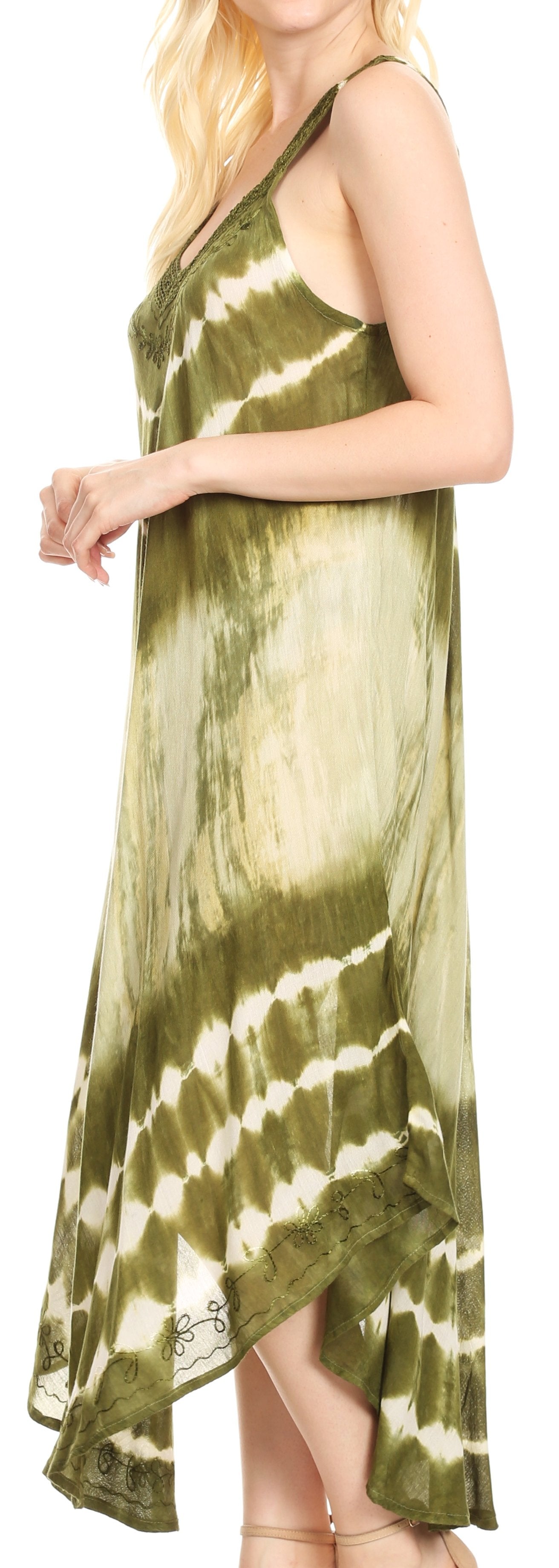 Sakkas Liz Women's Maxi Loose Sleeveless Summer Casual Tank Dress Cover-up Caftan - Concordia Style Boutique