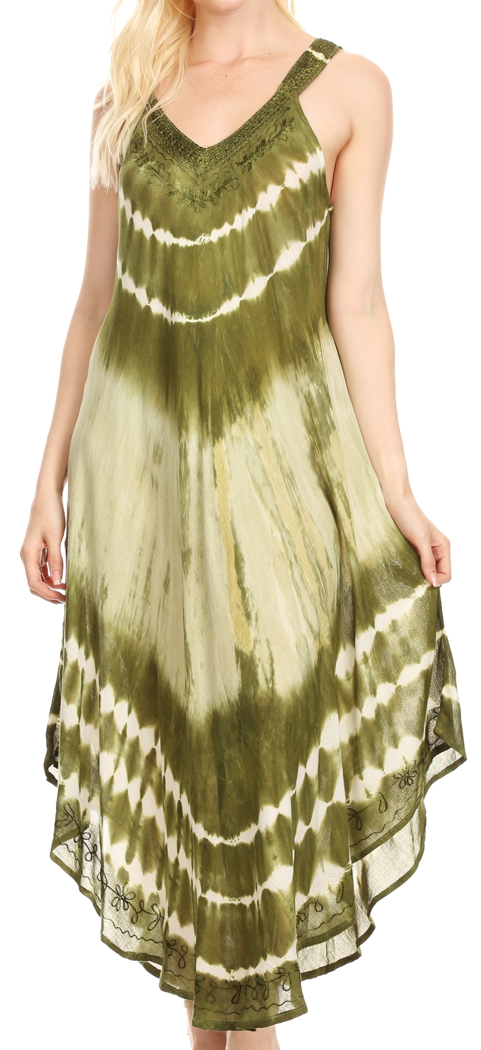 Sakkas Liz Women's Maxi Loose Sleeveless Summer Casual Tank Dress Cover-up Caftan - Concordia Style Boutique
