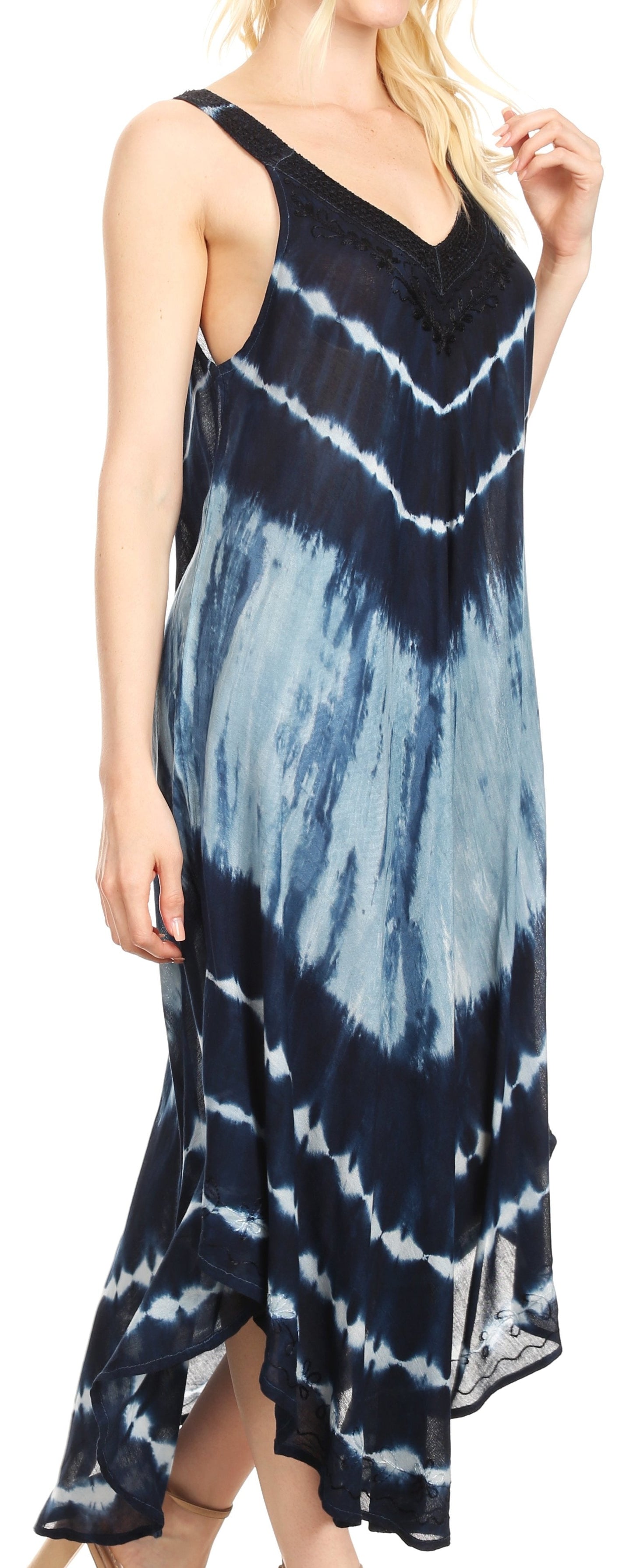 Sakkas Liz Women's Maxi Loose Sleeveless Summer Casual Tank Dress Cover-up Caftan - Concordia Style Boutique