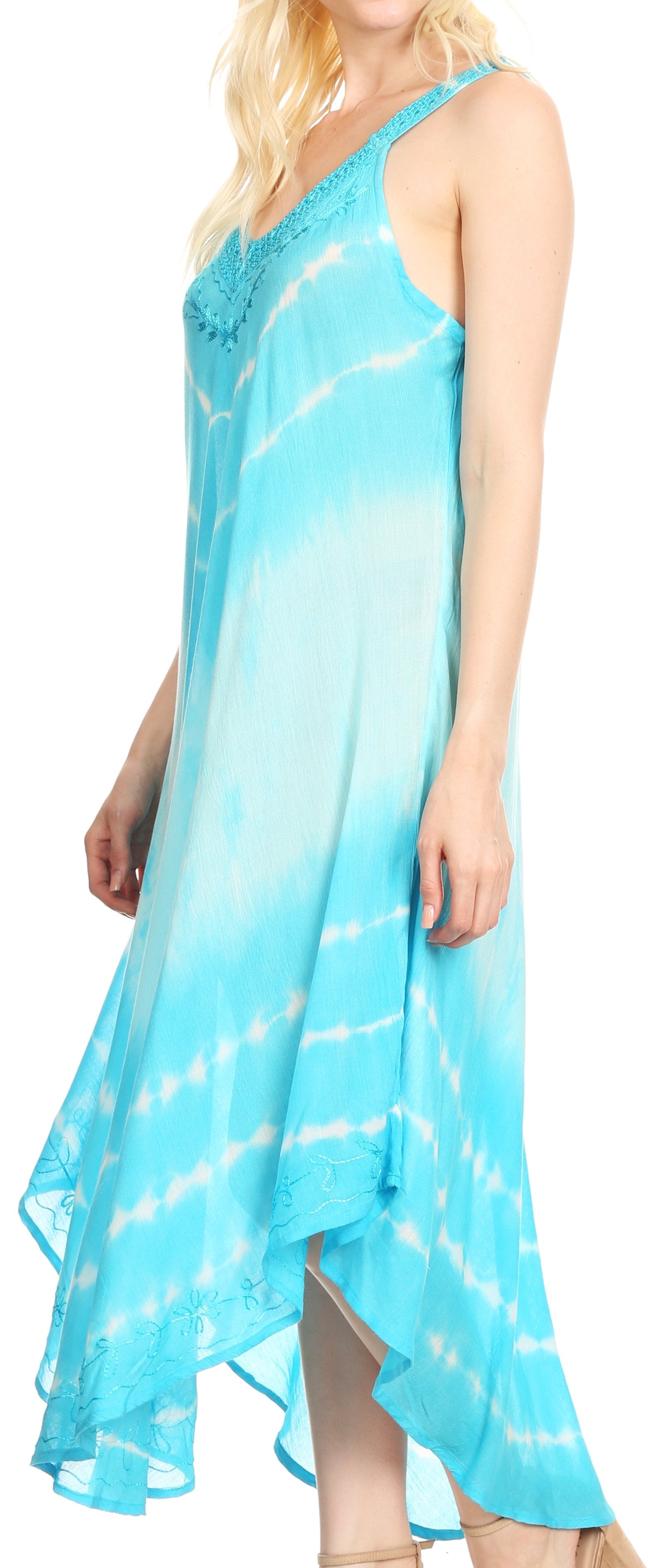 Sakkas Liz Women's Maxi Loose Sleeveless Summer Casual Tank Dress Cover-up Caftan - Concordia Style Boutique
