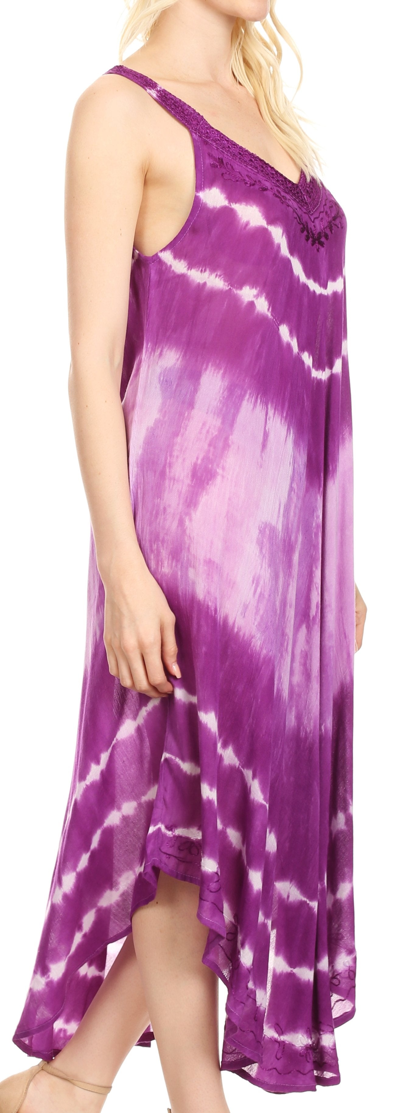 Sakkas Liz Women's Maxi Loose Sleeveless Summer Casual Tank Dress Cover-up Caftan - Concordia Style Boutique