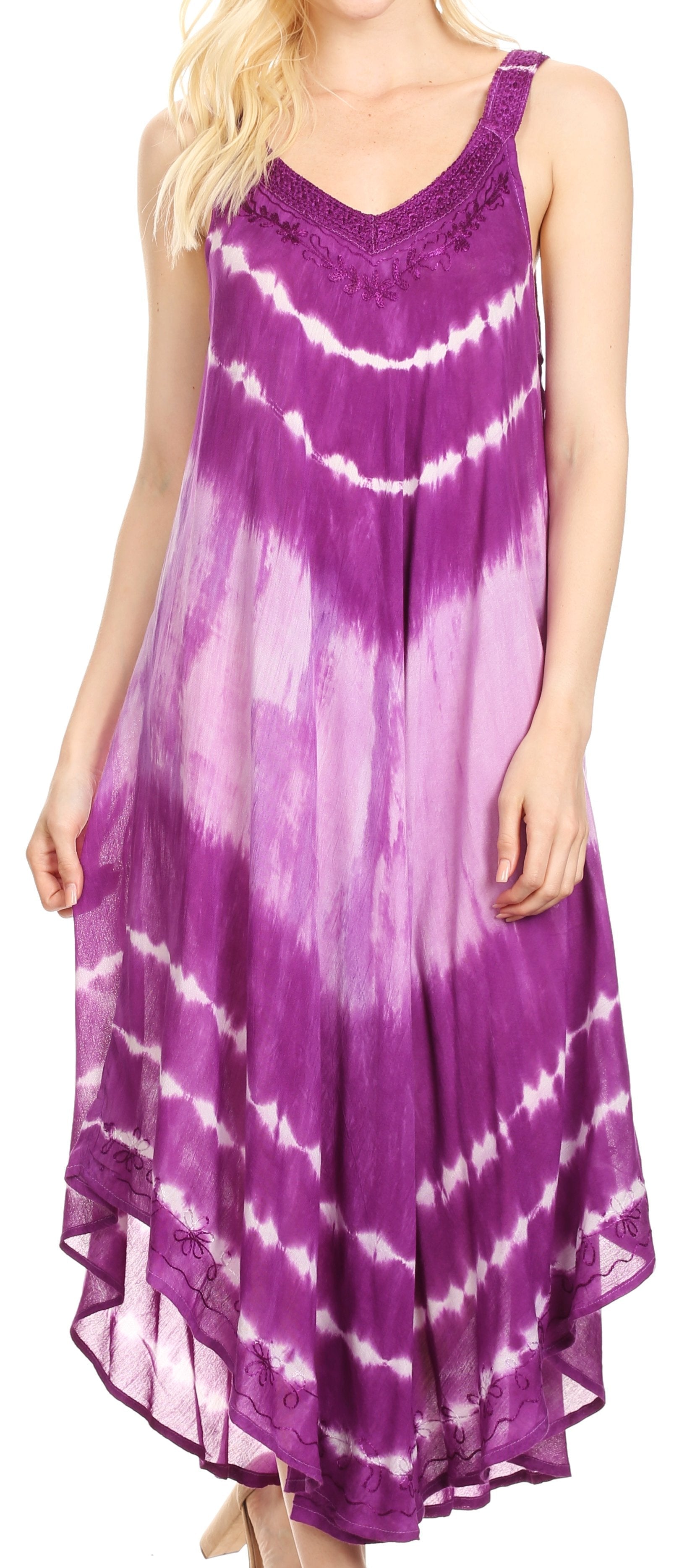 Sakkas Liz Women's Maxi Loose Sleeveless Summer Casual Tank Dress Cover-up Caftan - Concordia Style Boutique