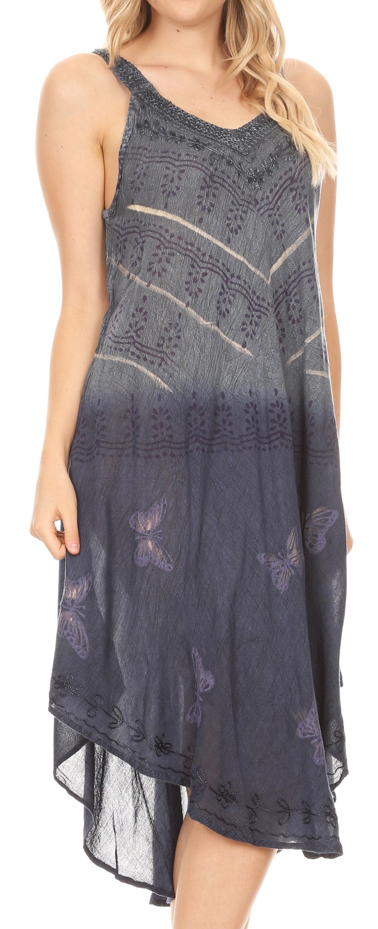 Sakkas Liz Women's Maxi Loose Sleeveless Summer Casual Tank Dress Cover-up Caftan - Concordia Style Boutique