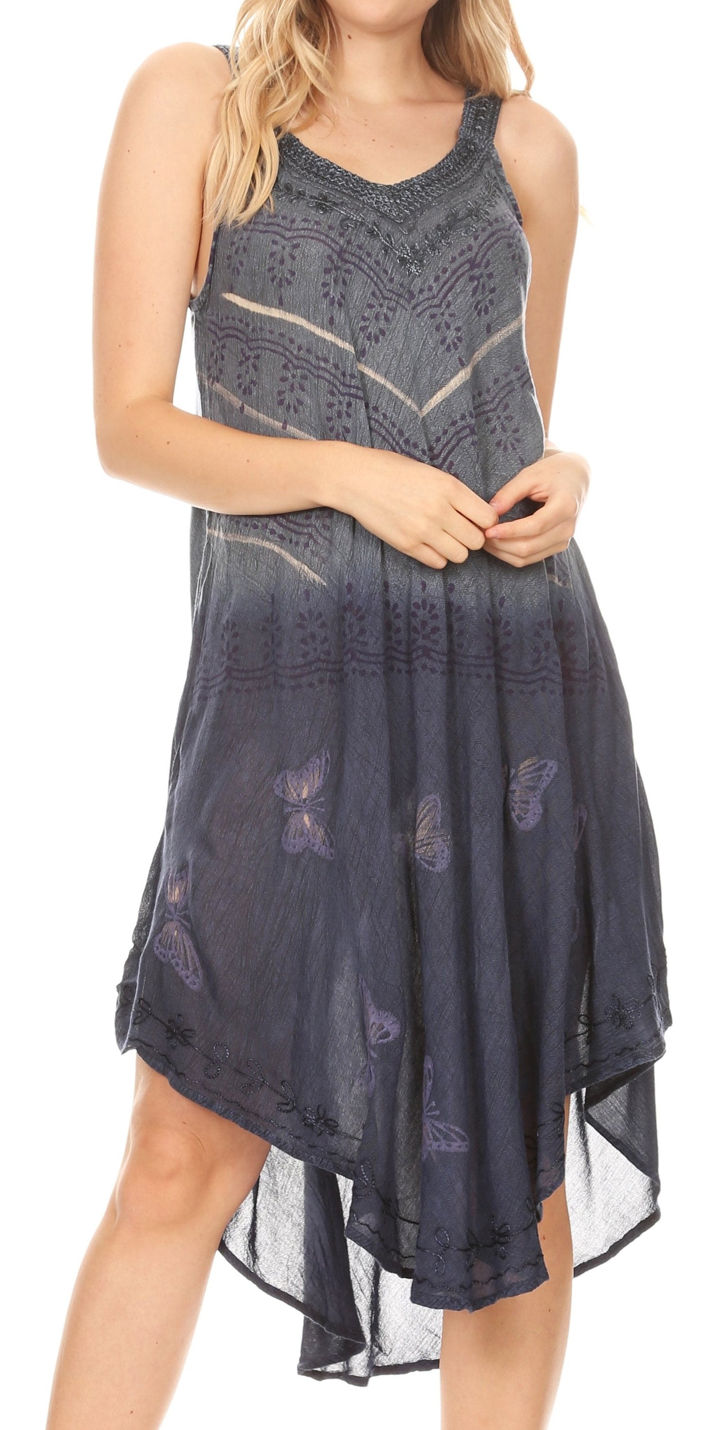 Sakkas Liz Women's Maxi Loose Sleeveless Summer Casual Tank Dress Cover-up Caftan - Concordia Style Boutique