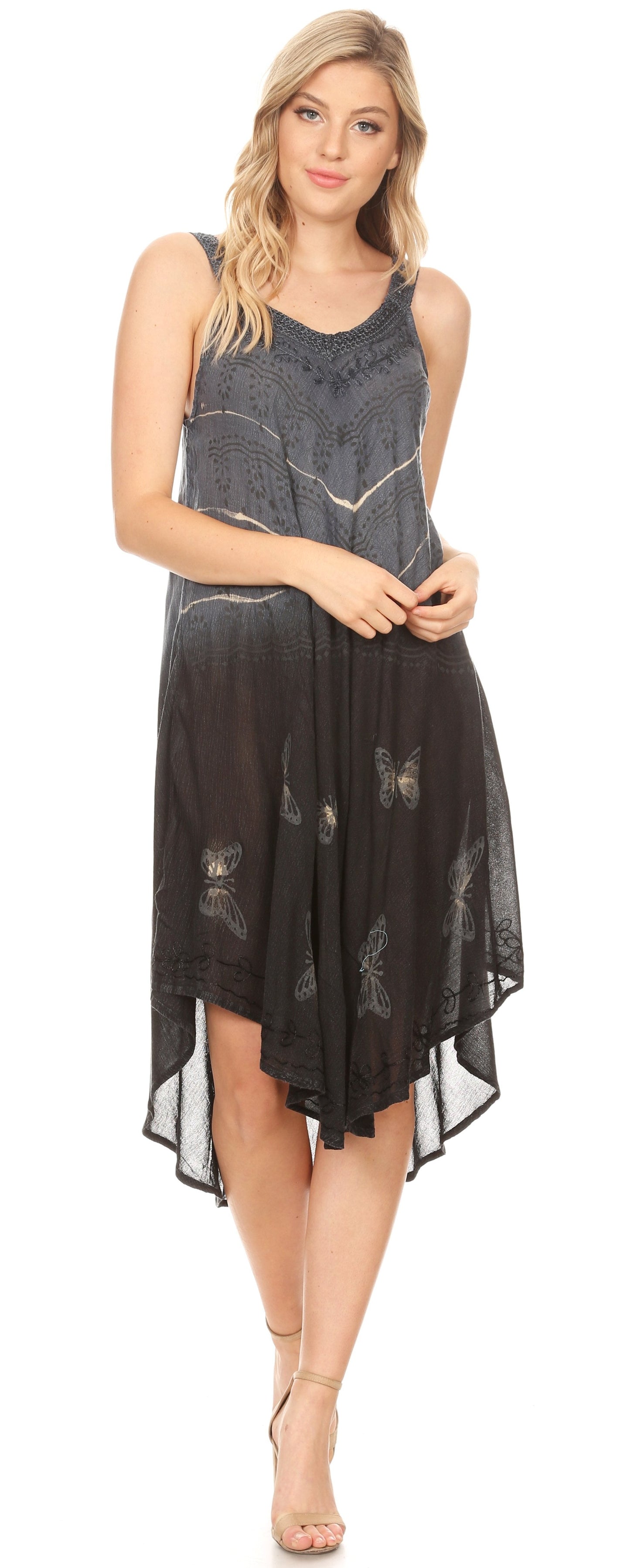 Sakkas Liz Women's Maxi Loose Sleeveless Summer Casual Tank Dress Cover-up Caftan - Concordia Style Boutique