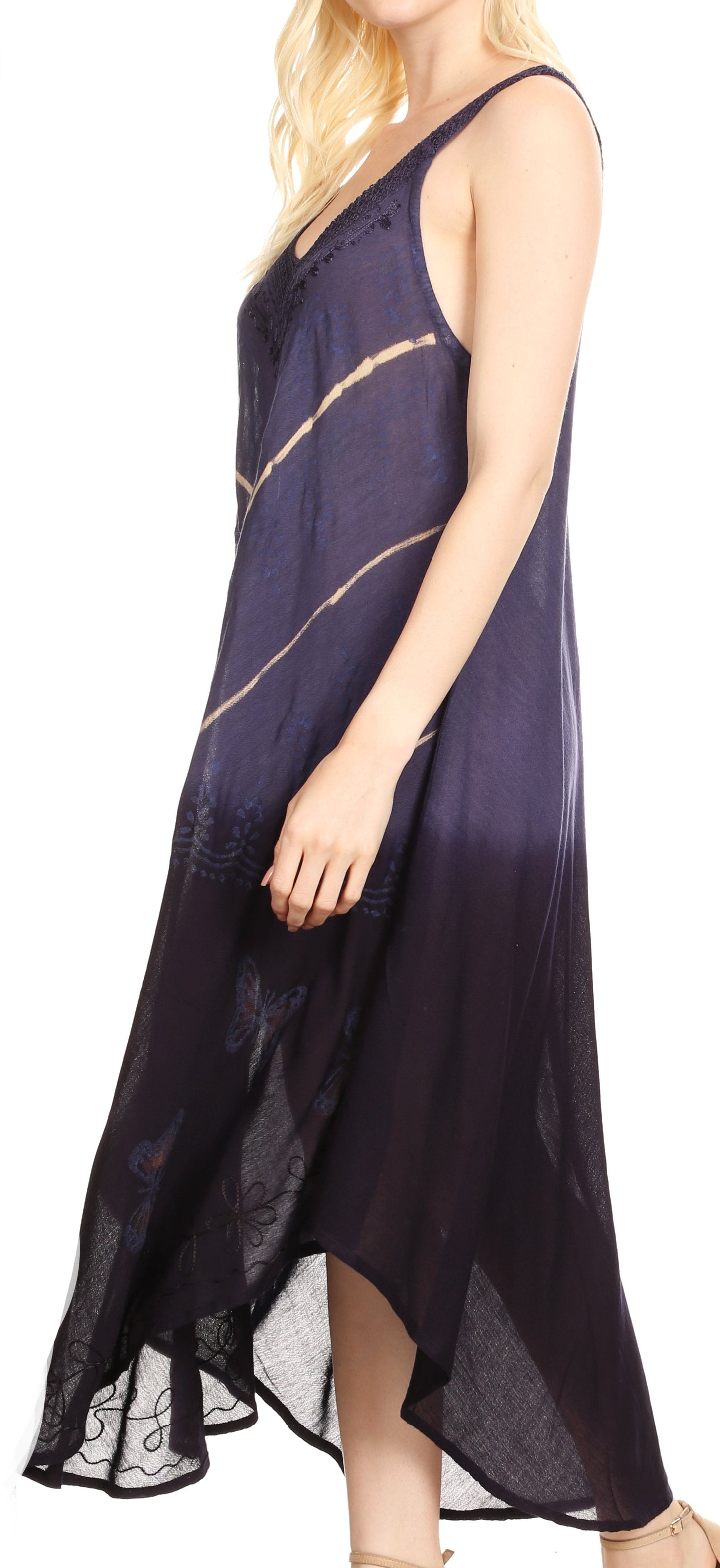 Sakkas Liz Women's Maxi Loose Sleeveless Summer Casual Tank Dress Cover-up Caftan - Concordia Style Boutique