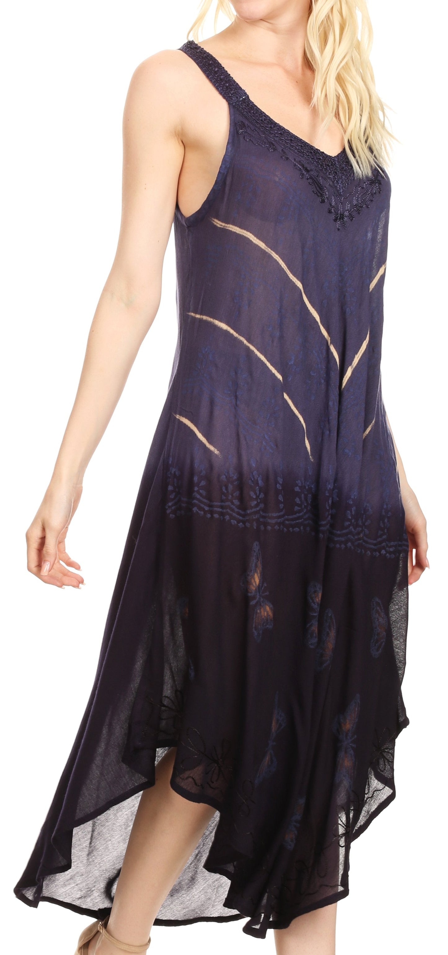 Sakkas Liz Women's Maxi Loose Sleeveless Summer Casual Tank Dress Cover-up Caftan - Concordia Style Boutique