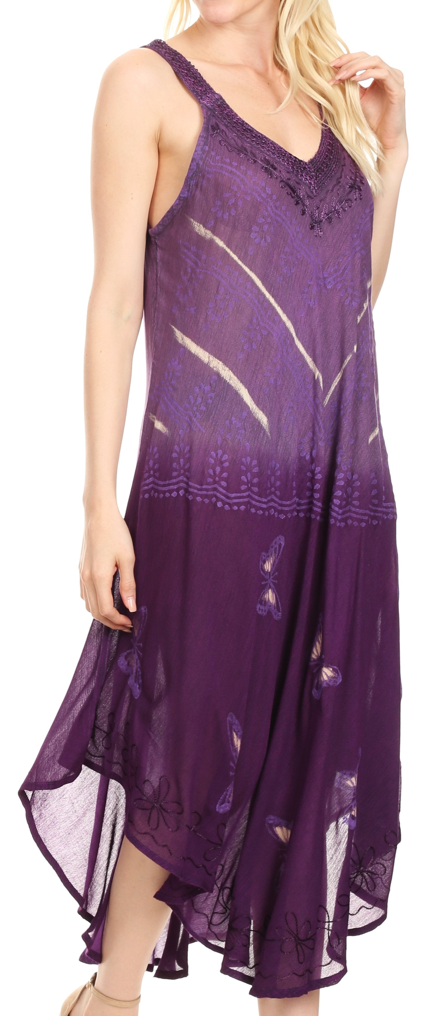 Sakkas Liz Women's Maxi Loose Sleeveless Summer Casual Tank Dress Cover-up Caftan - Concordia Style Boutique