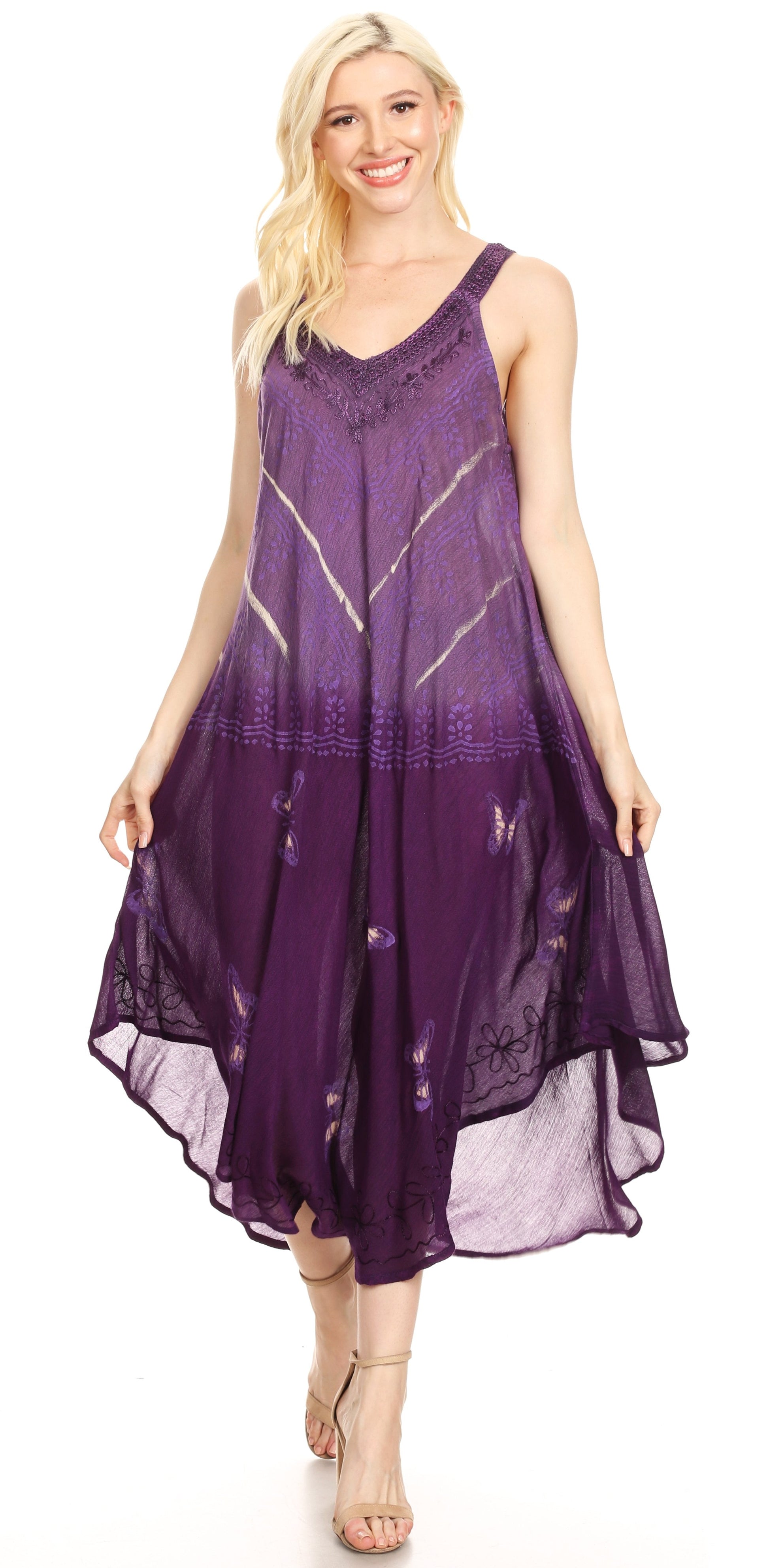 Sakkas Liz Women's Maxi Loose Sleeveless Summer Casual Tank Dress Cover-up Caftan - Concordia Style Boutique