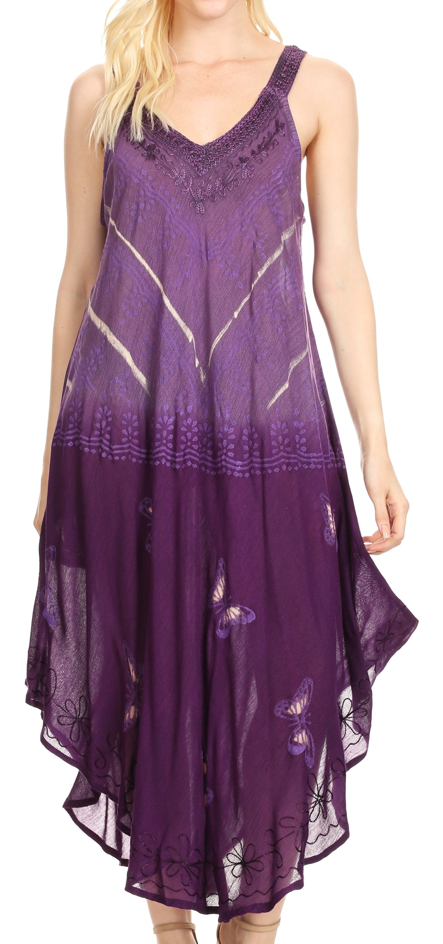 Sakkas Liz Women's Maxi Loose Sleeveless Summer Casual Tank Dress Cover-up Caftan - Concordia Style Boutique