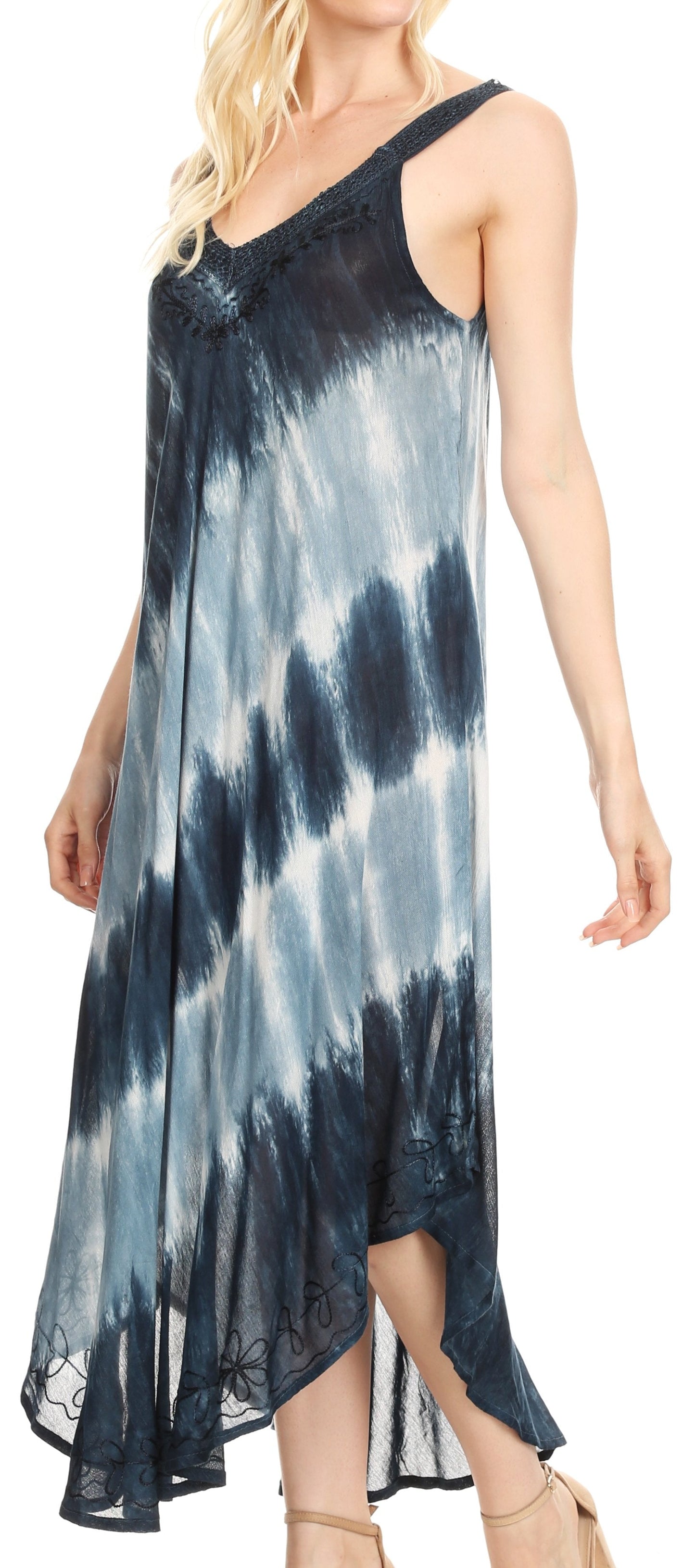 Sakkas Liz Women's Maxi Loose Sleeveless Summer Casual Tank Dress Cover-up Caftan - Concordia Style Boutique