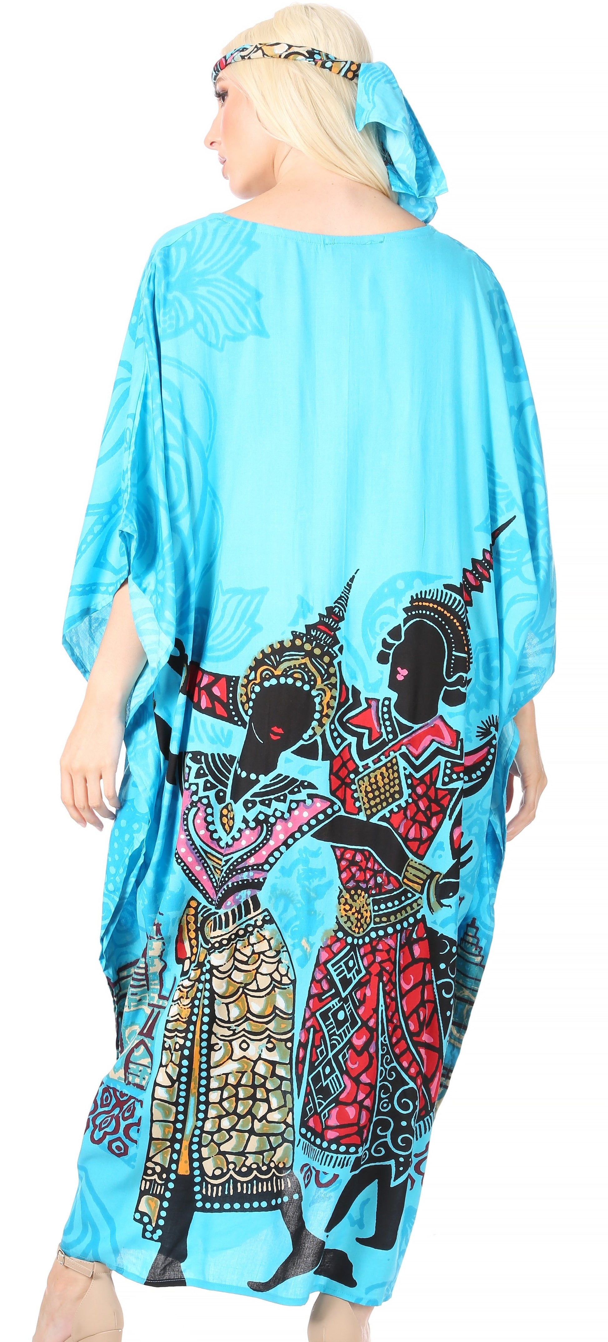 Sakkas Mera Women's Long Loose Short Sleeve Summer Casual Caftan Kaftan Dress - Concordia Style Boutique