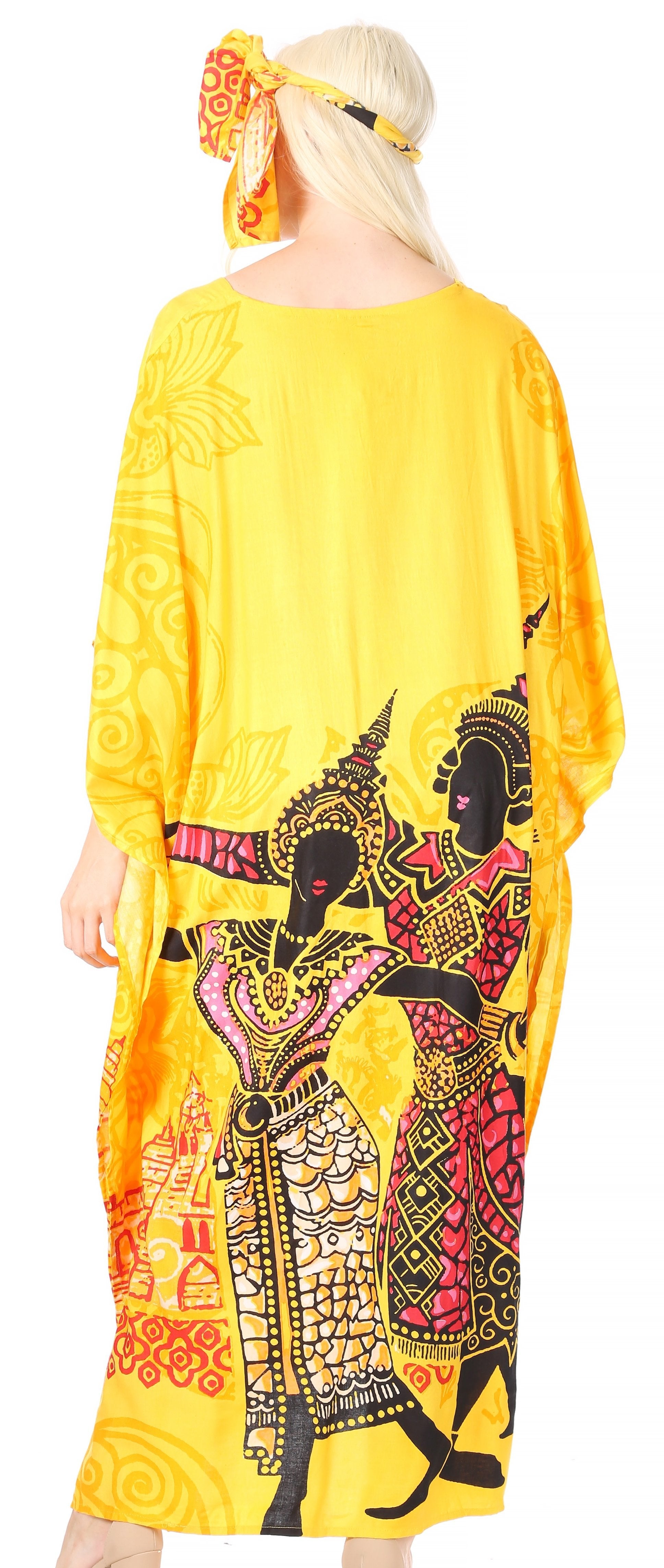 Sakkas Mera Women's Long Loose Short Sleeve Summer Casual Caftan Kaftan Dress - Concordia Style Boutique