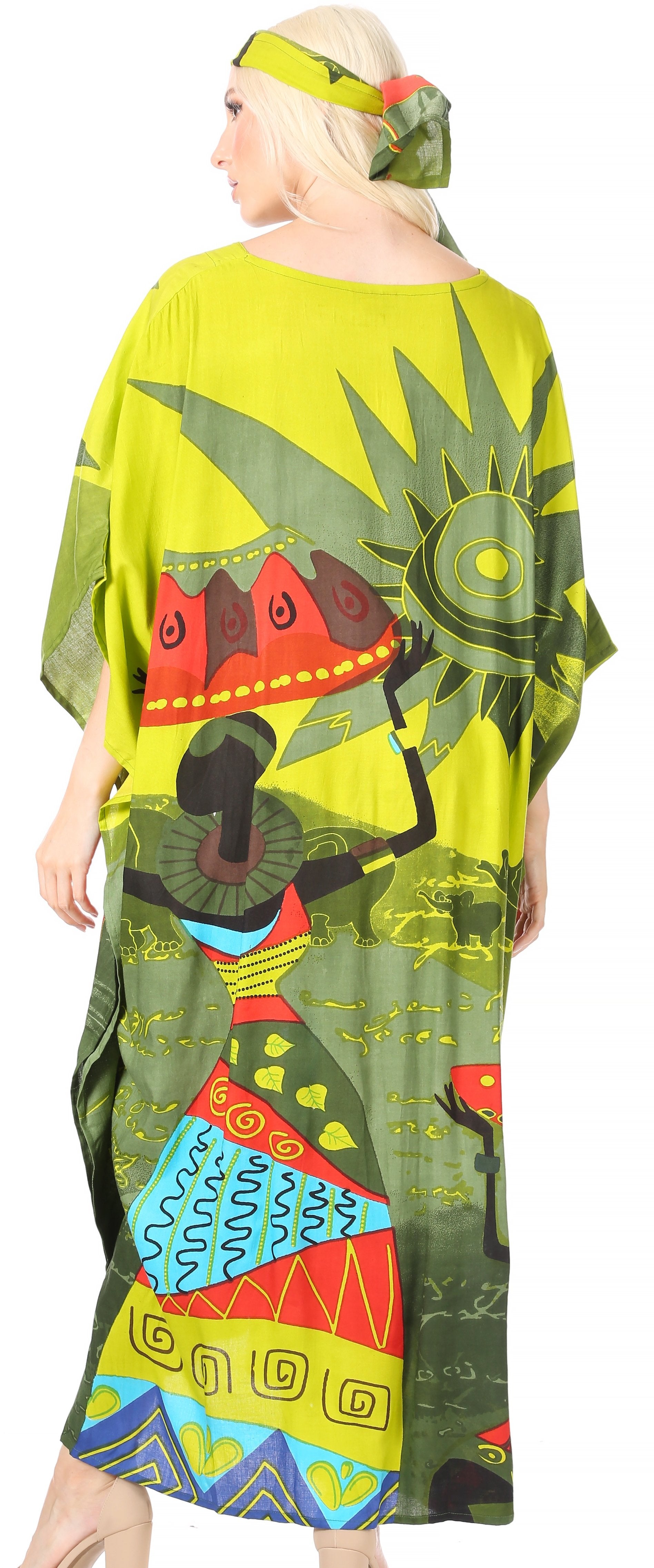 Sakkas Mera Women's Long Loose Short Sleeve Summer Casual Caftan Kaftan Dress - Concordia Style Boutique