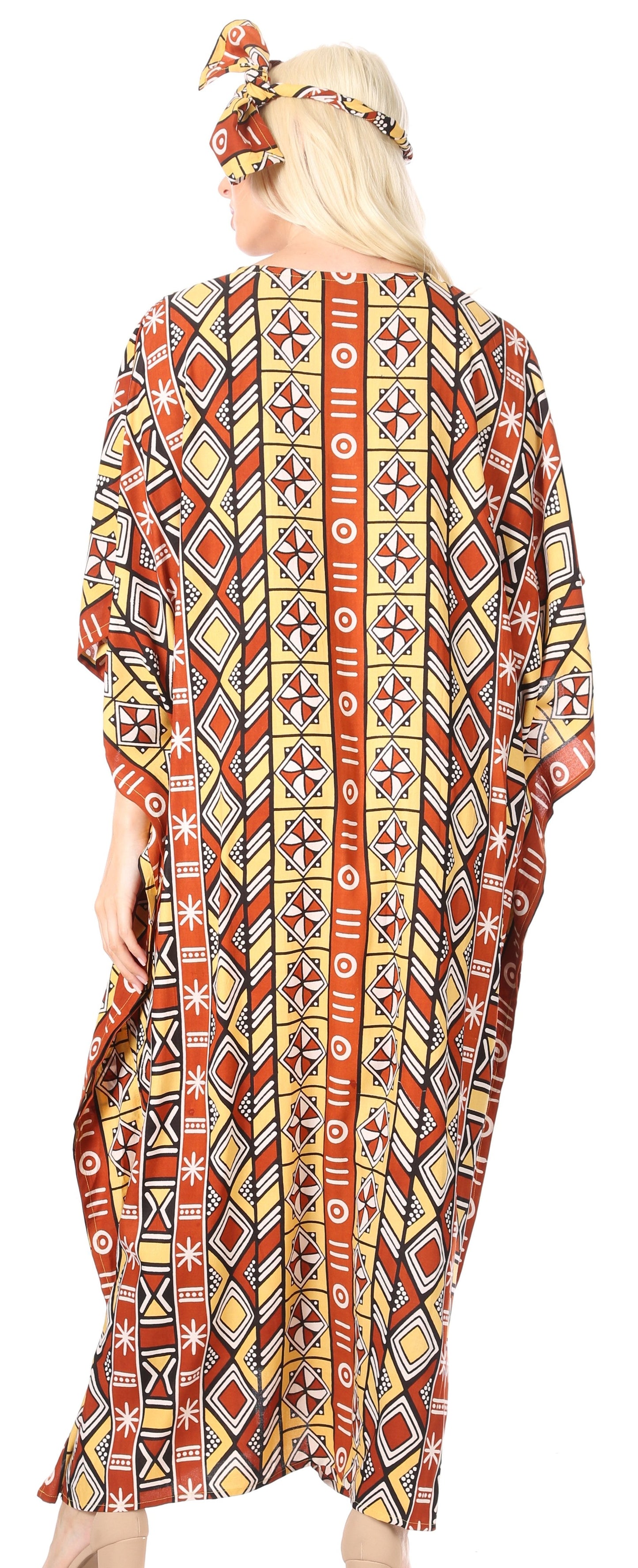 Sakkas Mera Women's Long Loose Short Sleeve Summer Casual Caftan Kaftan Dress - Concordia Style Boutique