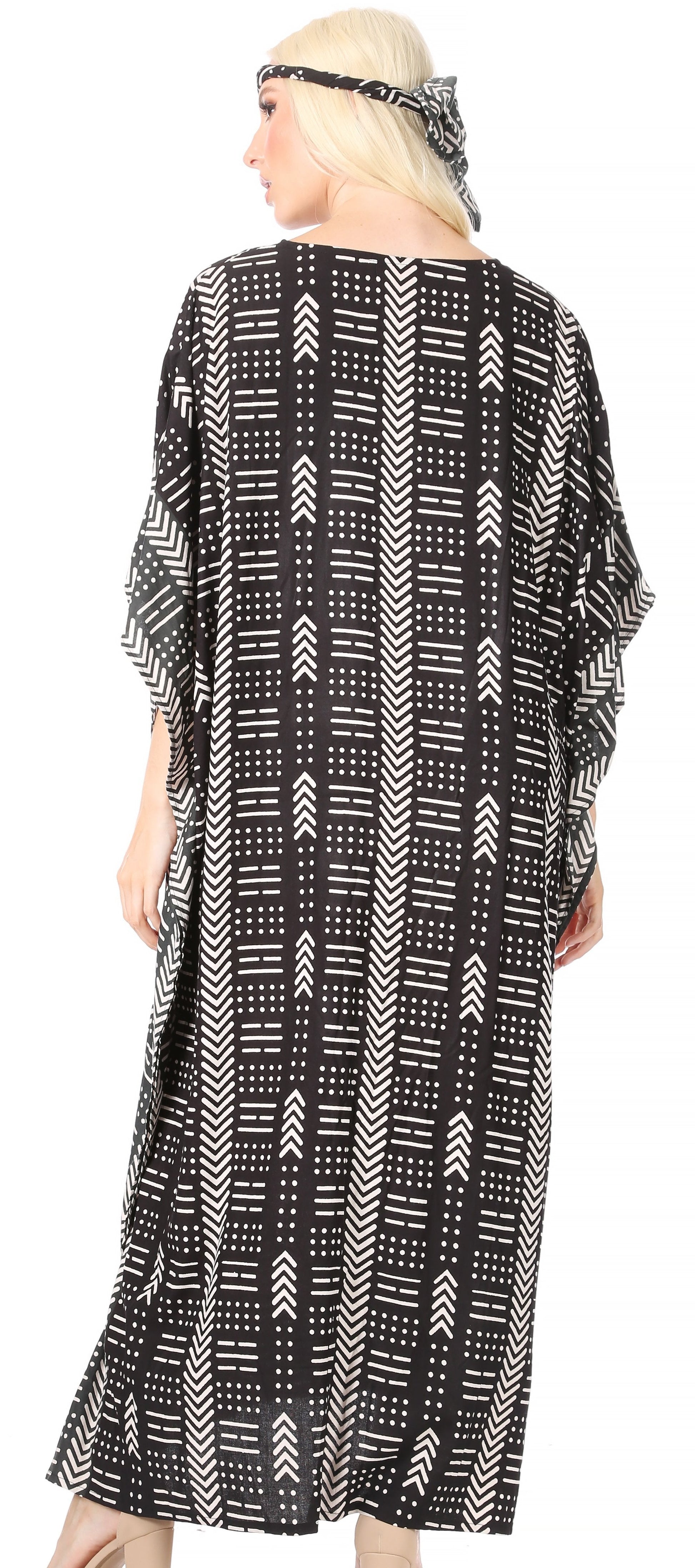 Sakkas Mera Women's Long Loose Short Sleeve Summer Casual Caftan Kaftan Dress - Concordia Style Boutique