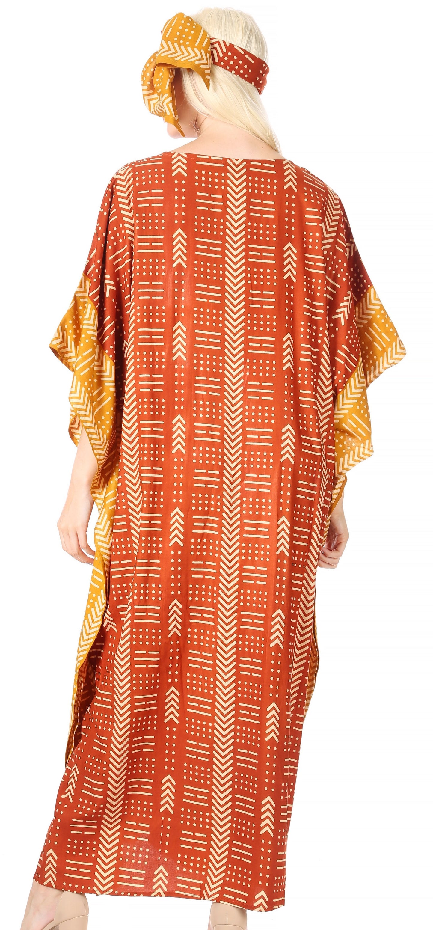 Sakkas Mera Women's Long Loose Short Sleeve Summer Casual Caftan Kaftan Dress - Concordia Style Boutique