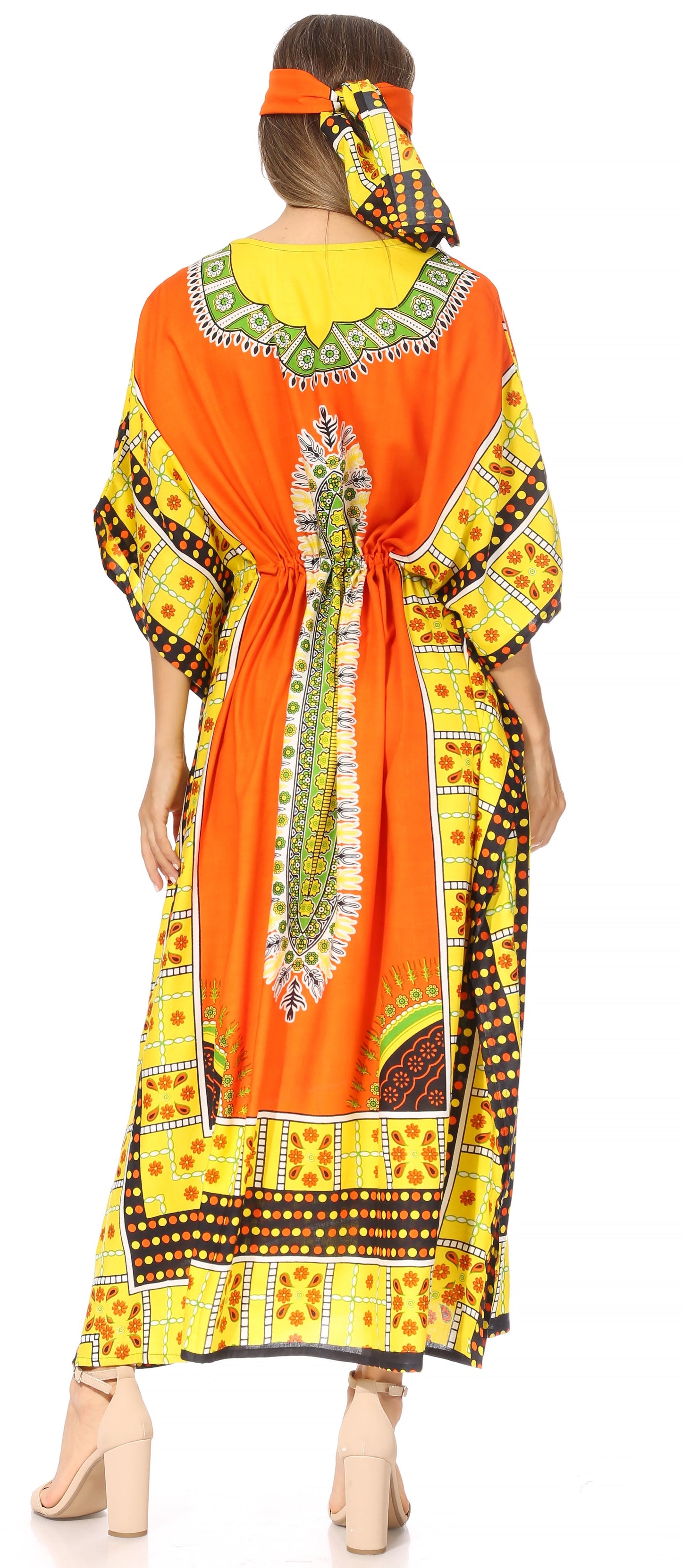 Sakkas Mera Women's Long Loose Short Sleeve Summer Casual Caftan Kaftan Dress - Concordia Style Boutique