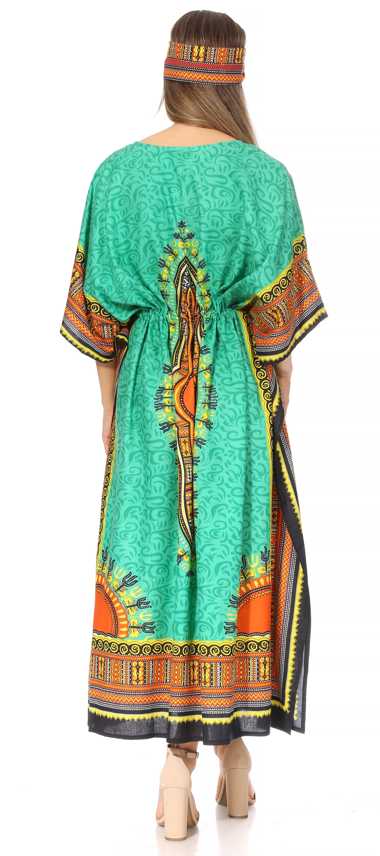 Sakkas Mera Women's Long Loose Short Sleeve Summer Casual Caftan Kaftan Dress - Concordia Style Boutique