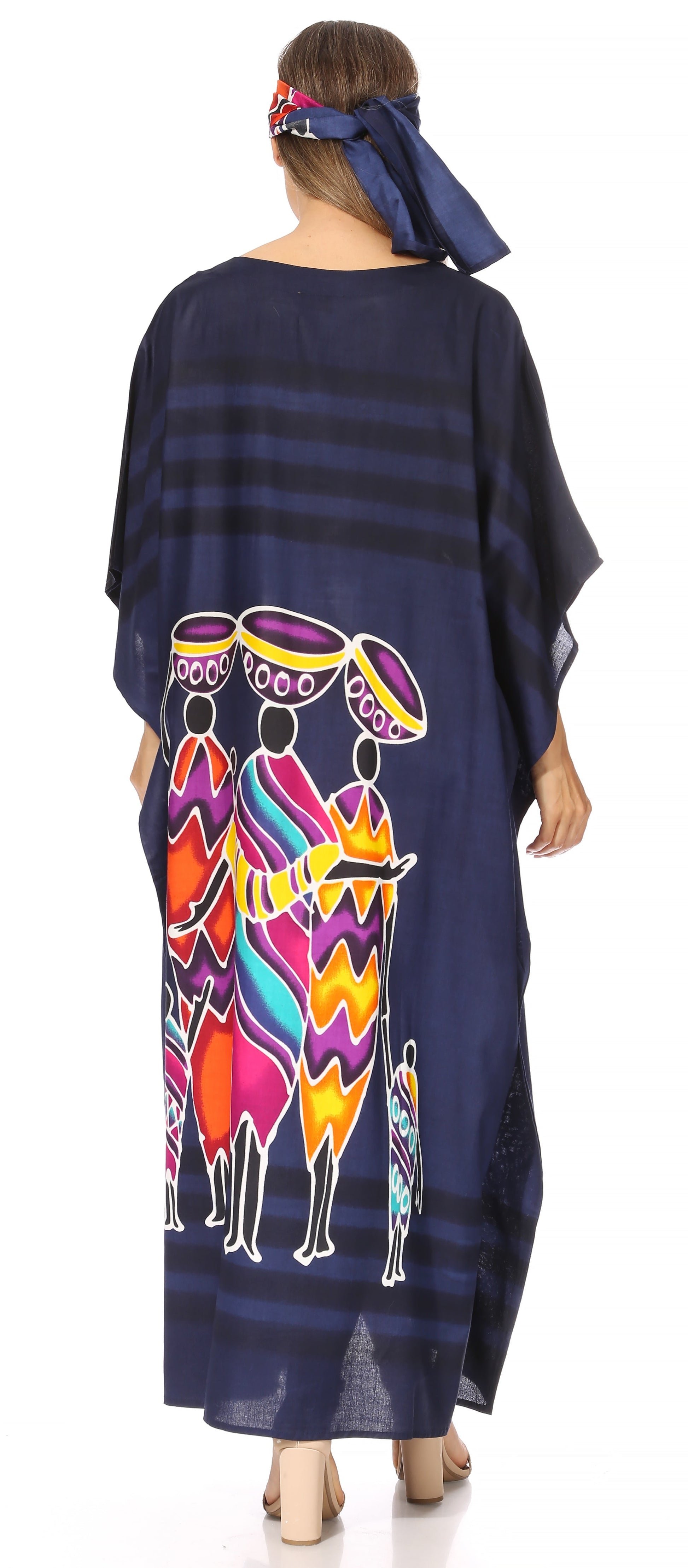 Sakkas Mera Women's Long Loose Short Sleeve Summer Casual Caftan Kaftan Dress - Concordia Style Boutique