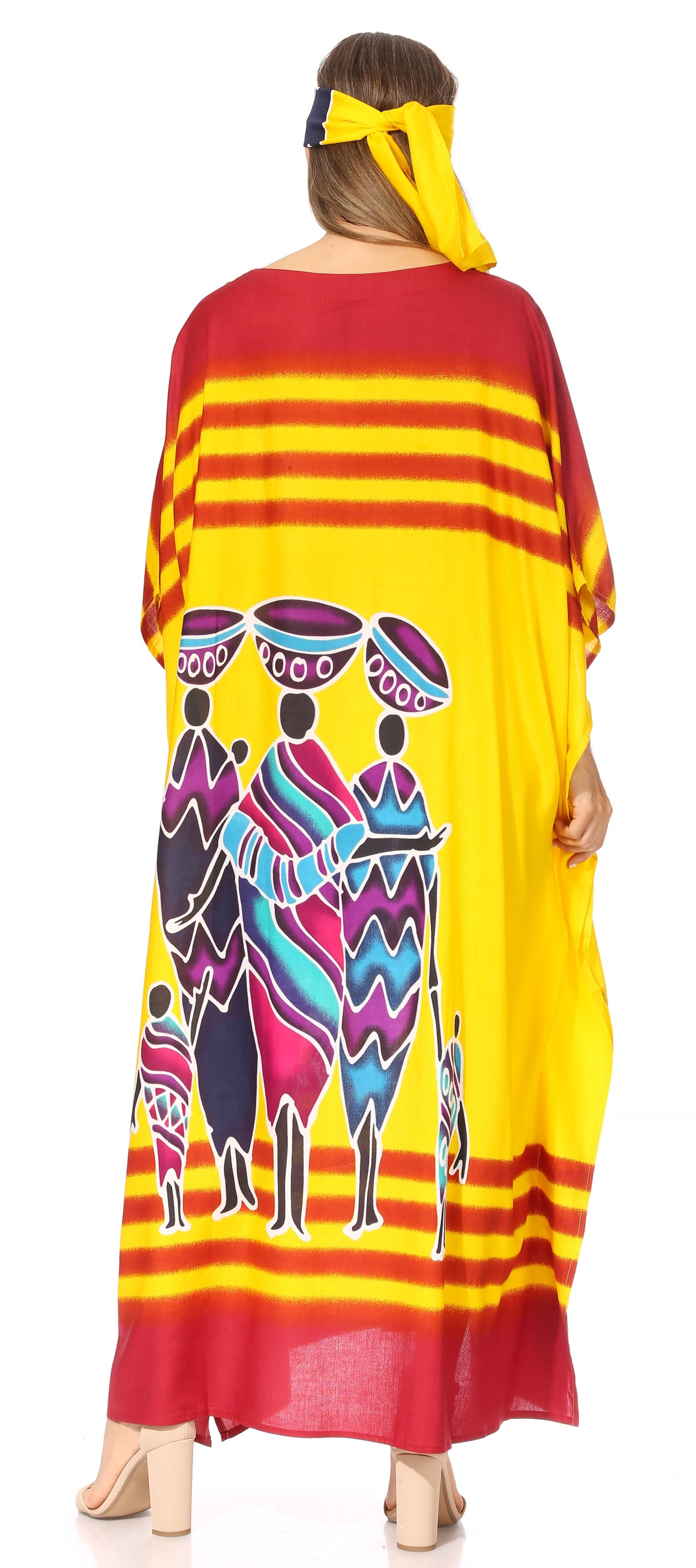 Sakkas Mera Women's Long Loose Short Sleeve Summer Casual Caftan Kaftan Dress - Concordia Style Boutique