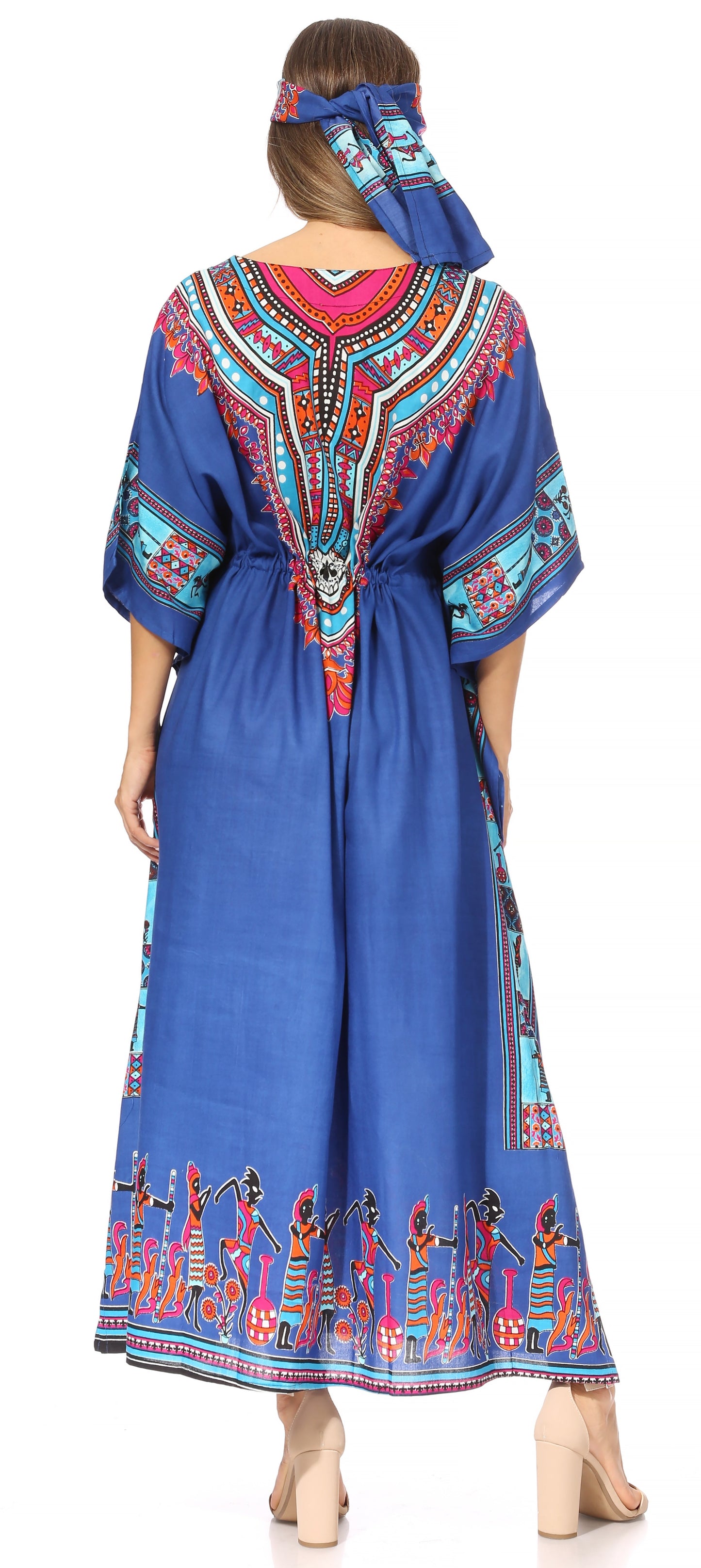 Sakkas Mera Women's Long Loose Short Sleeve Summer Casual Caftan Kaftan Dress - Concordia Style Boutique