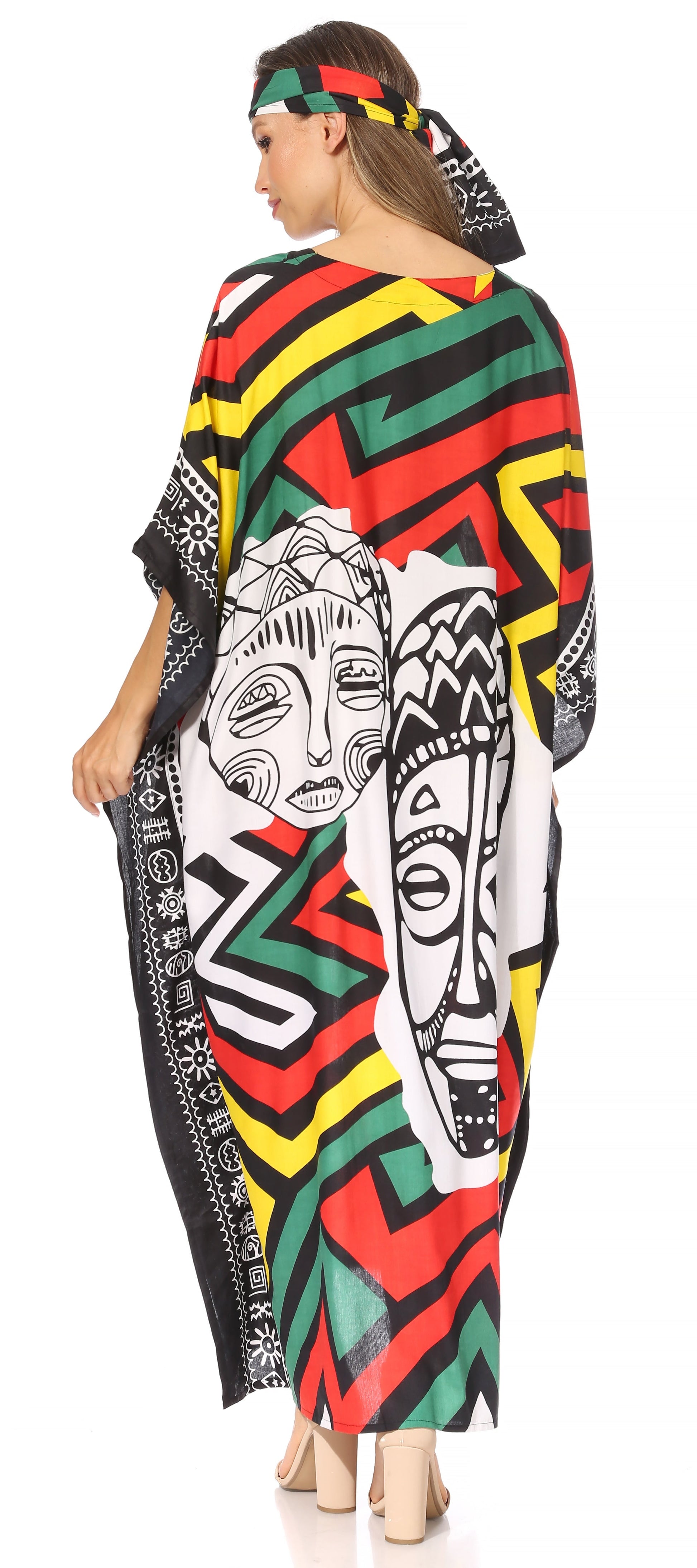 Sakkas Mera Women's Long Loose Short Sleeve Summer Casual Caftan Kaftan Dress - Concordia Style Boutique