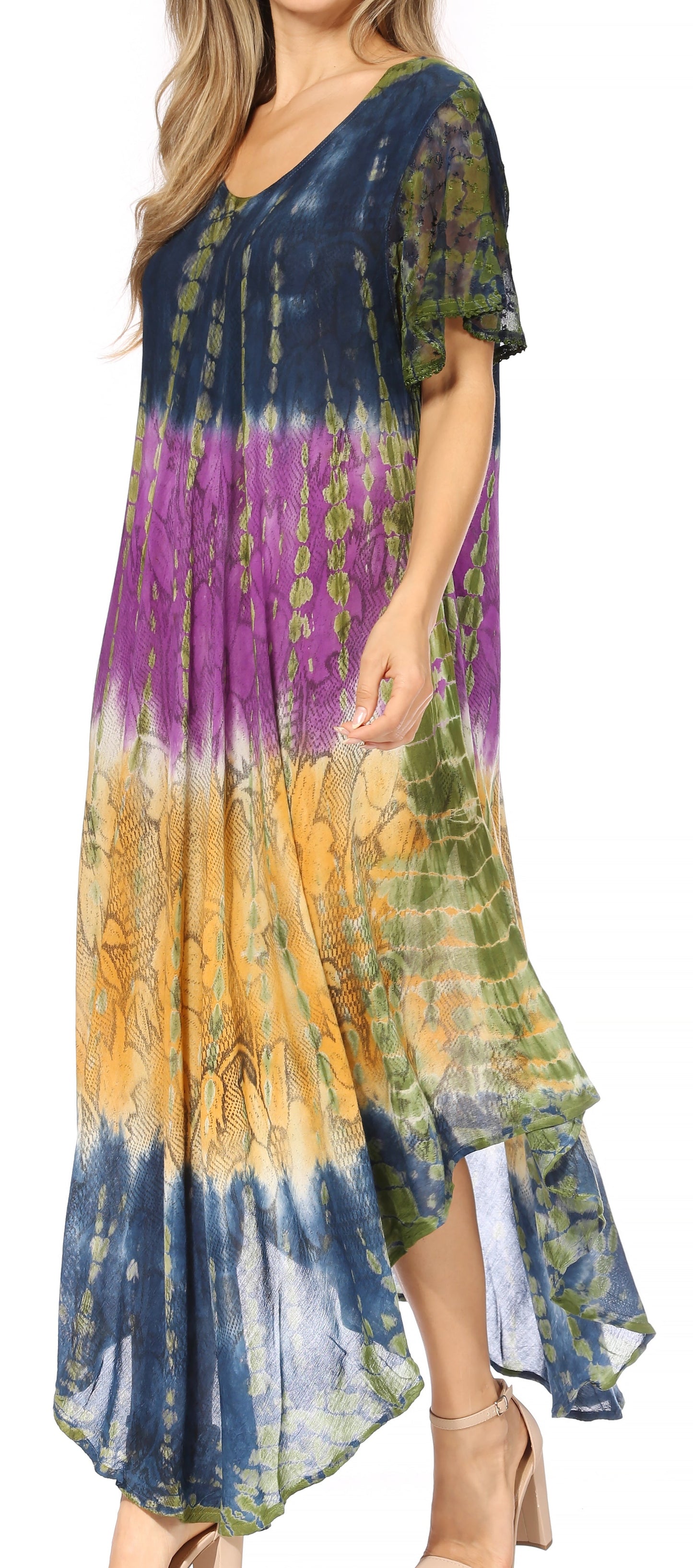 Sakkas Mika Ombre Floral Caftan Dress - Concordia Style Boutique