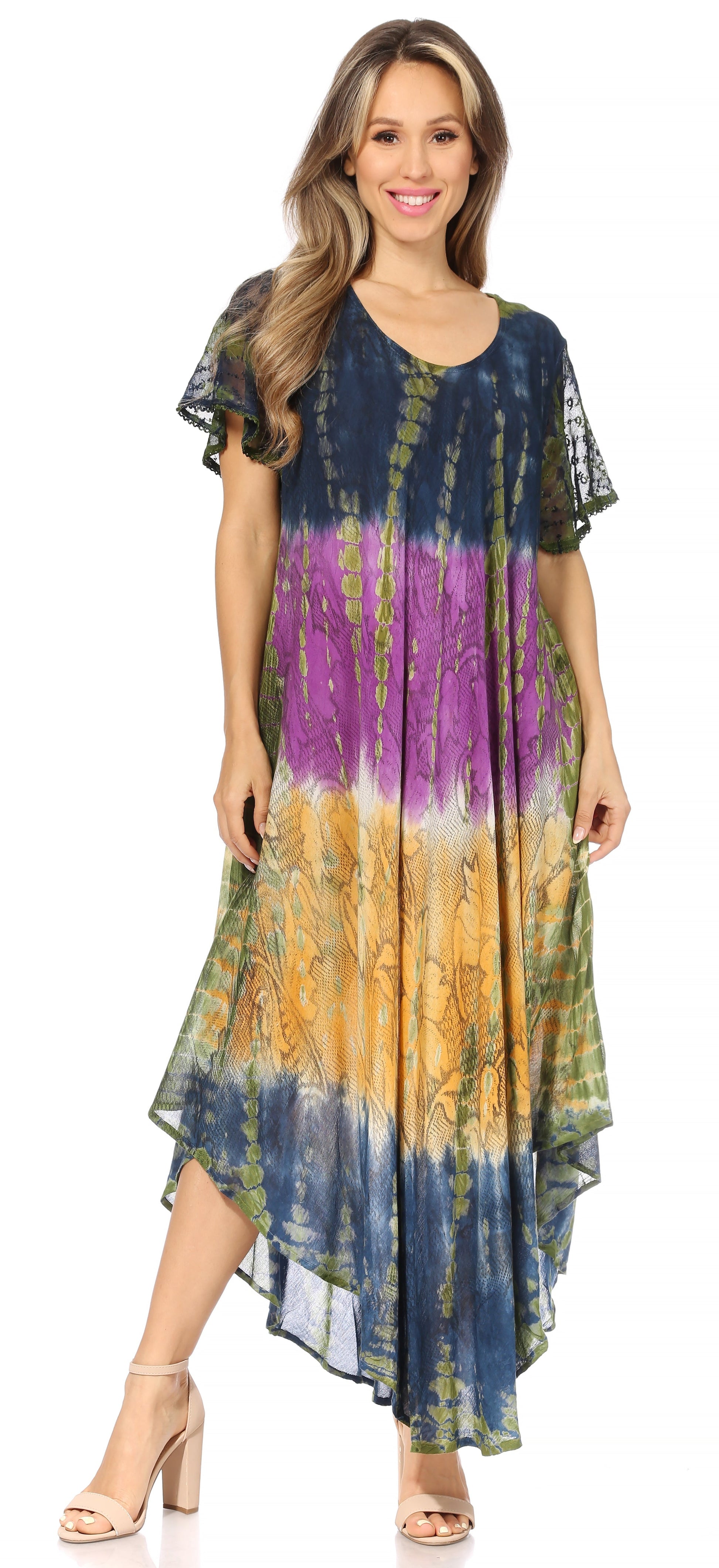 Sakkas Mika Ombre Floral Caftan Dress - Concordia Style Boutique