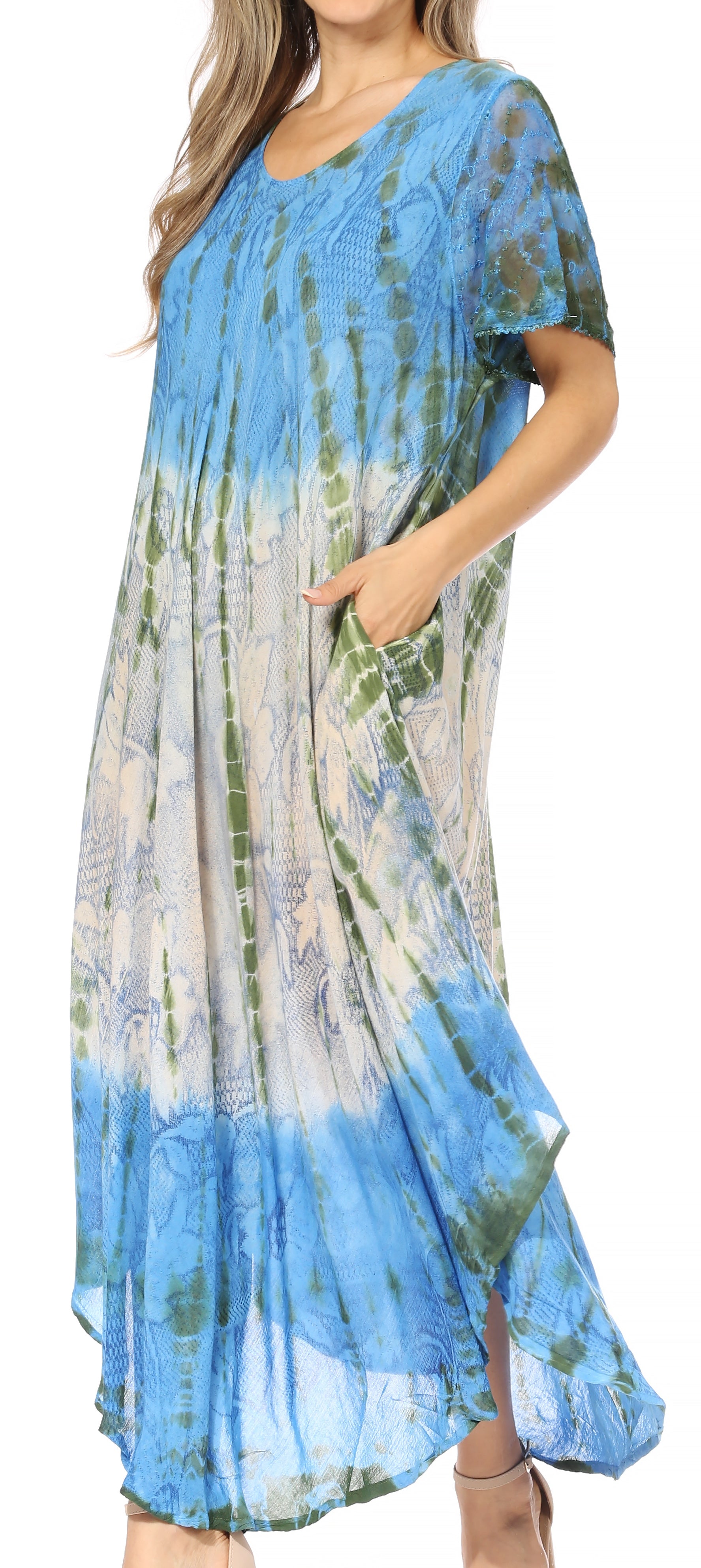 Sakkas Mika Ombre Floral Caftan Dress - Concordia Style Boutique