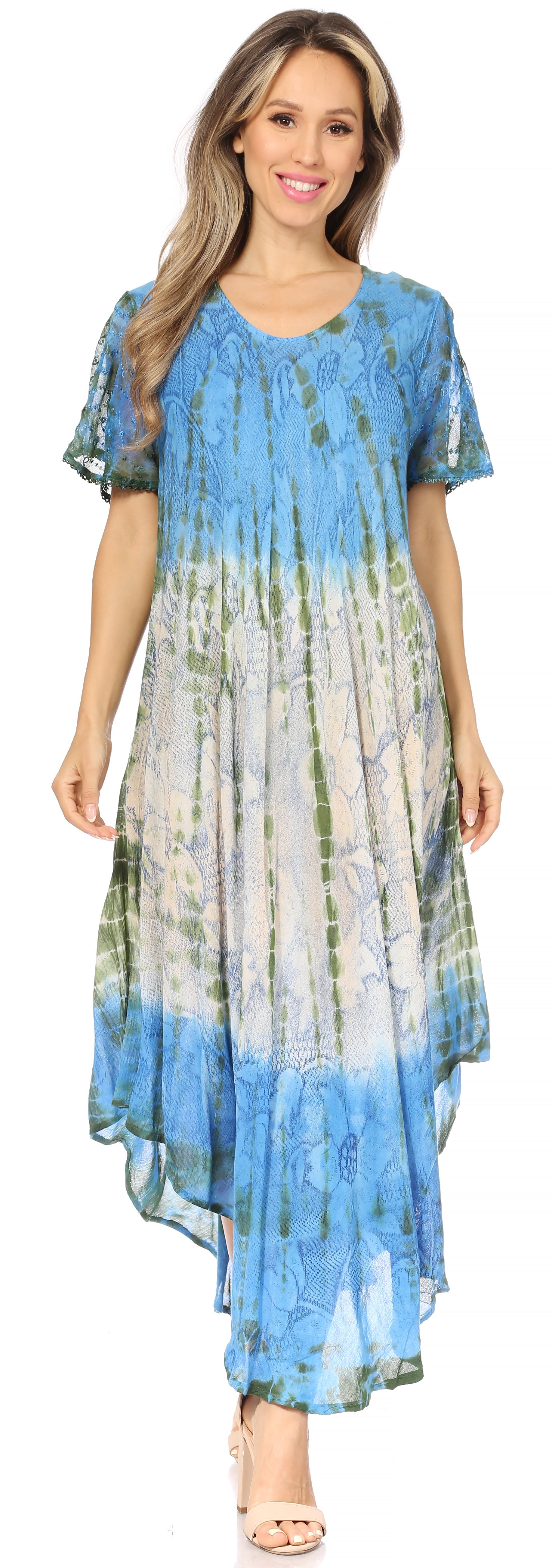 Sakkas Mika Ombre Floral Caftan Dress - Concordia Style Boutique
