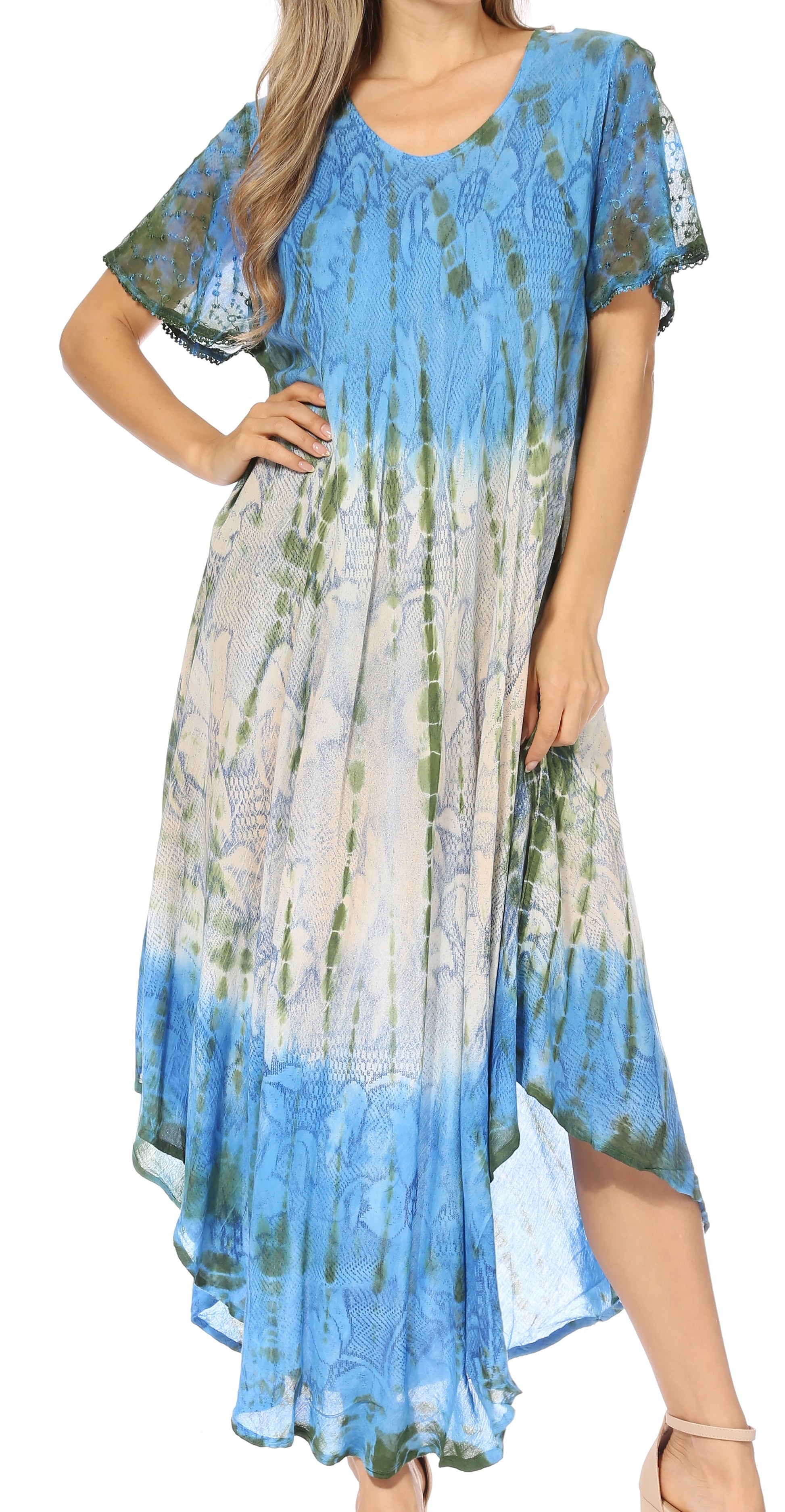 Sakkas Mika Ombre Floral Caftan Dress - Concordia Style Boutique
