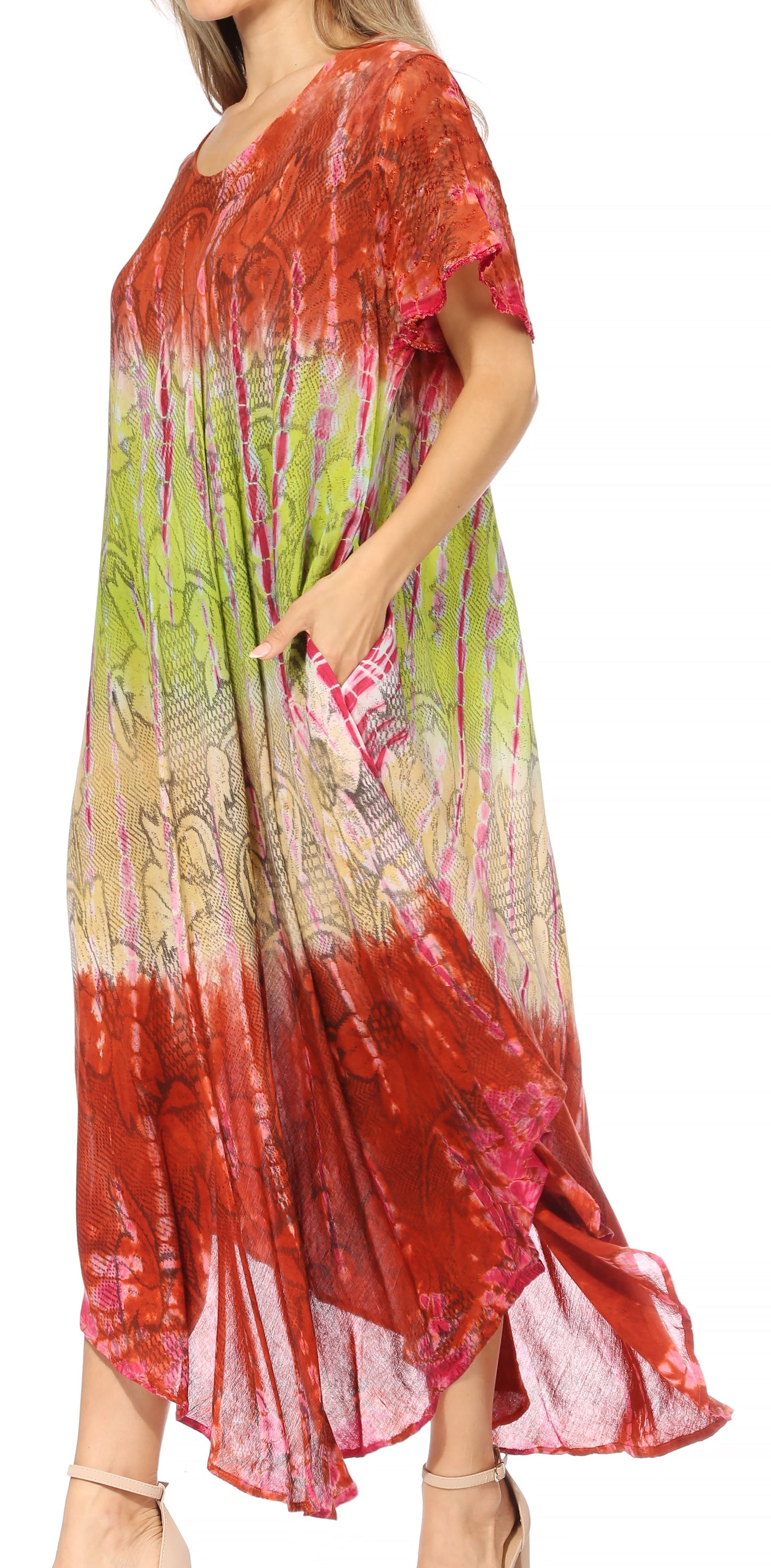 Sakkas Mika Ombre Floral Caftan Dress - Concordia Style Boutique