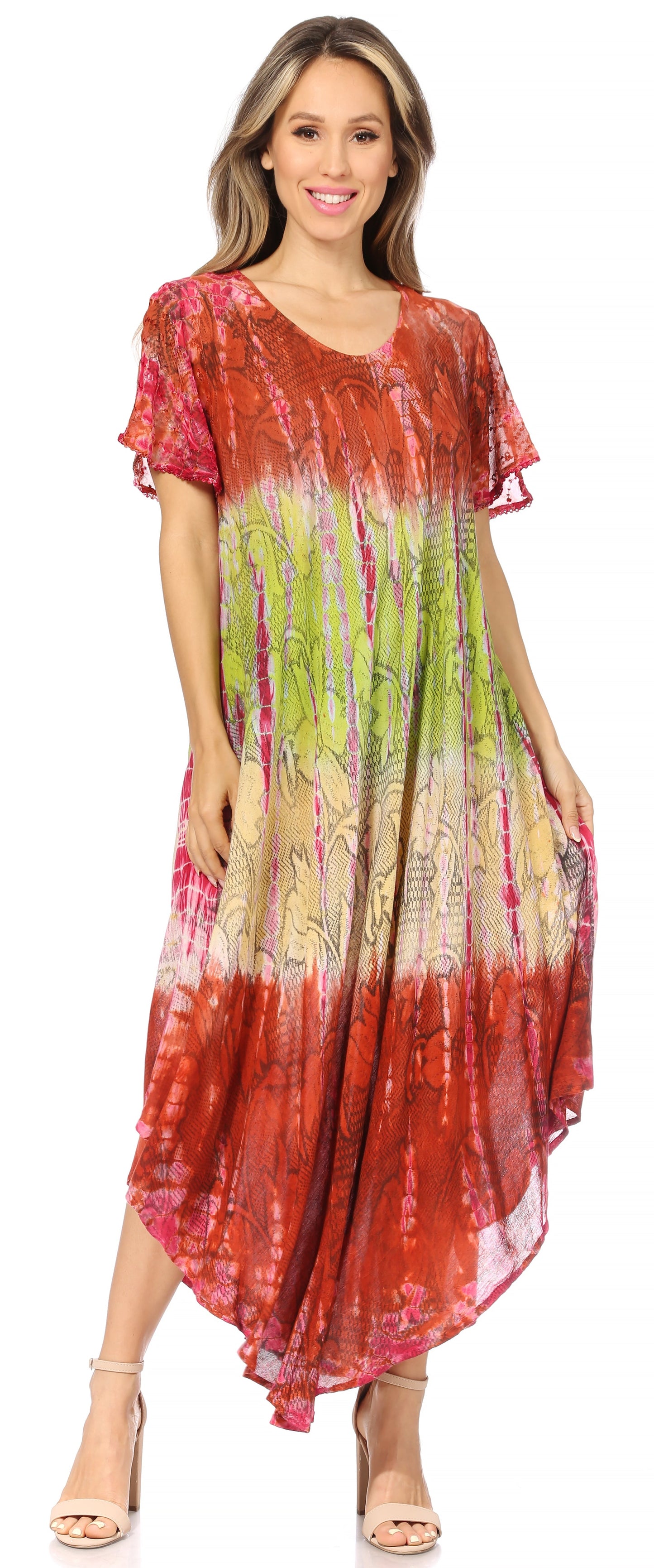 Sakkas Mika Ombre Floral Caftan Dress - Concordia Style Boutique