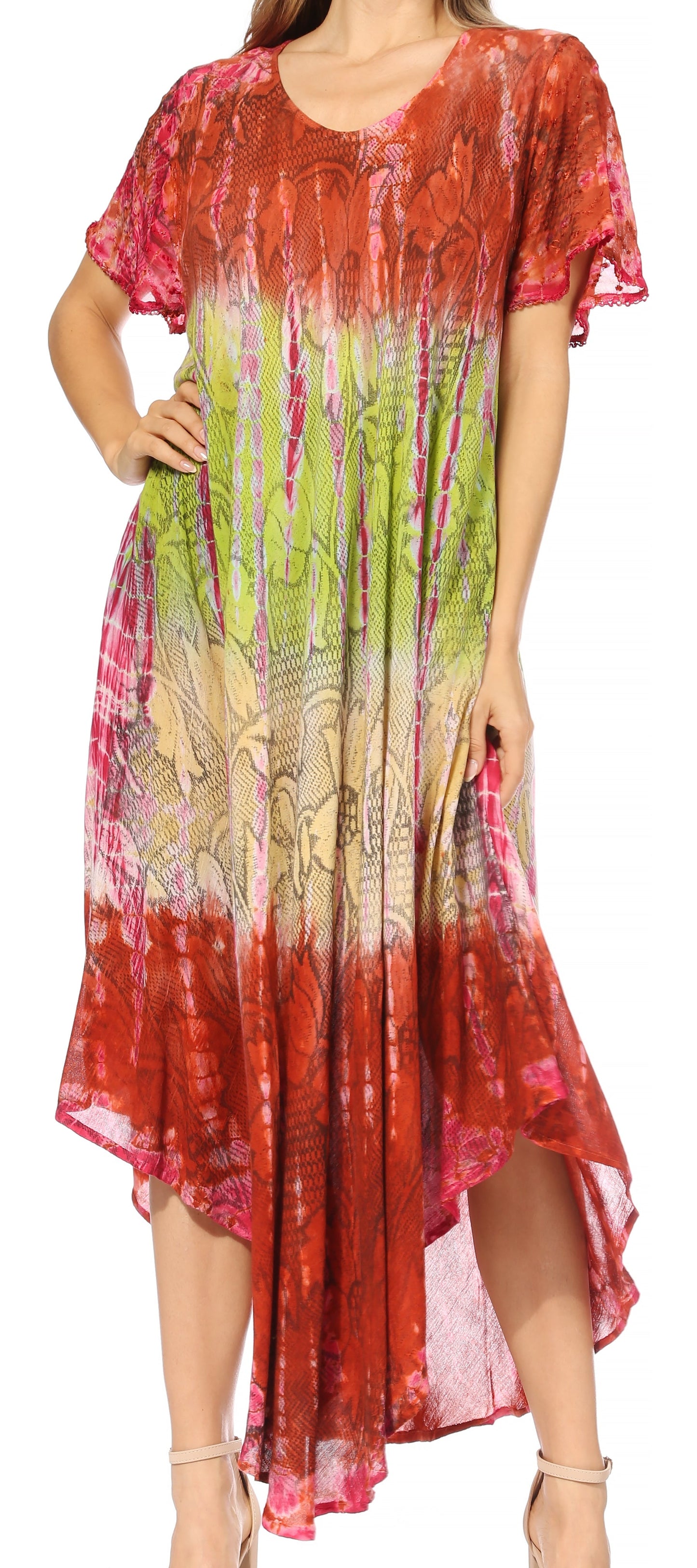 Sakkas Mika Ombre Floral Caftan Dress - Concordia Style Boutique