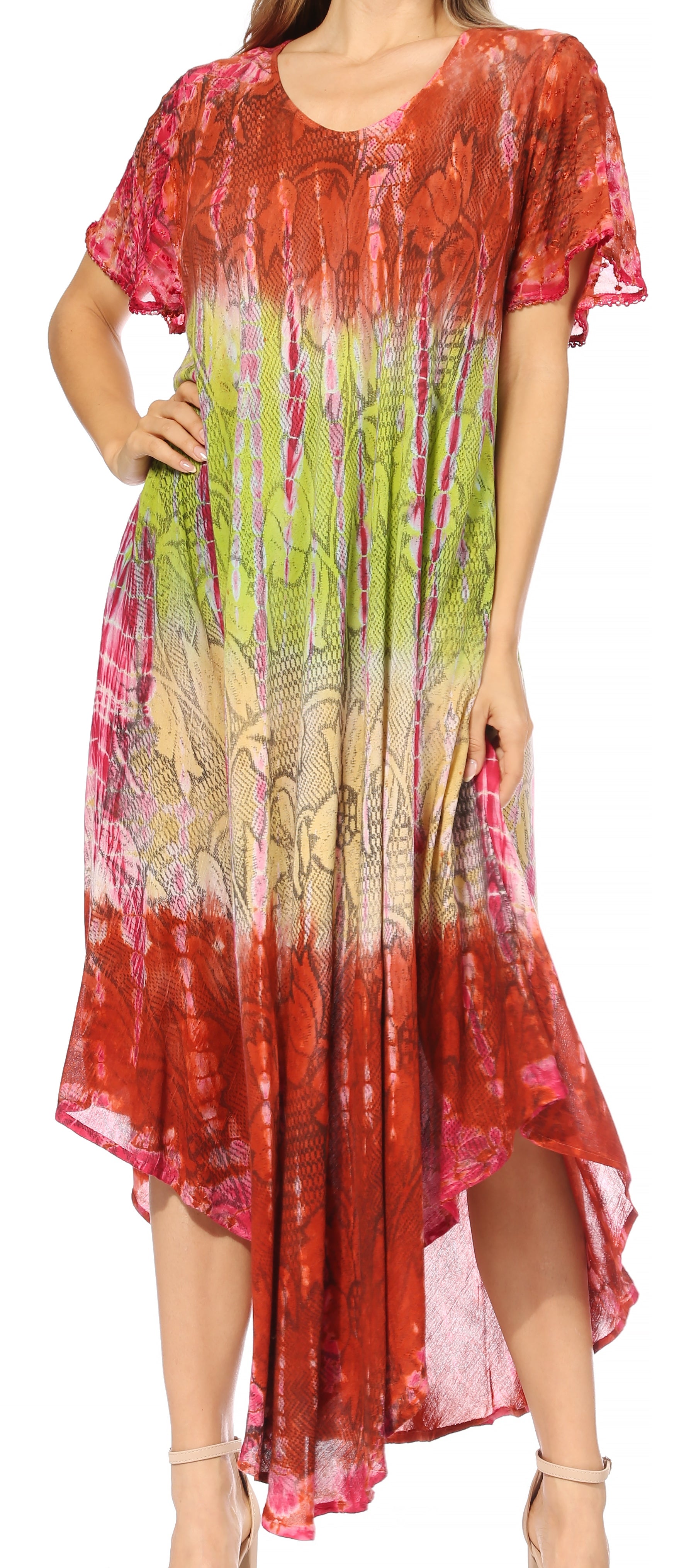 Sakkas Mika Ombre Floral Caftan Dress - Concordia Style Boutique