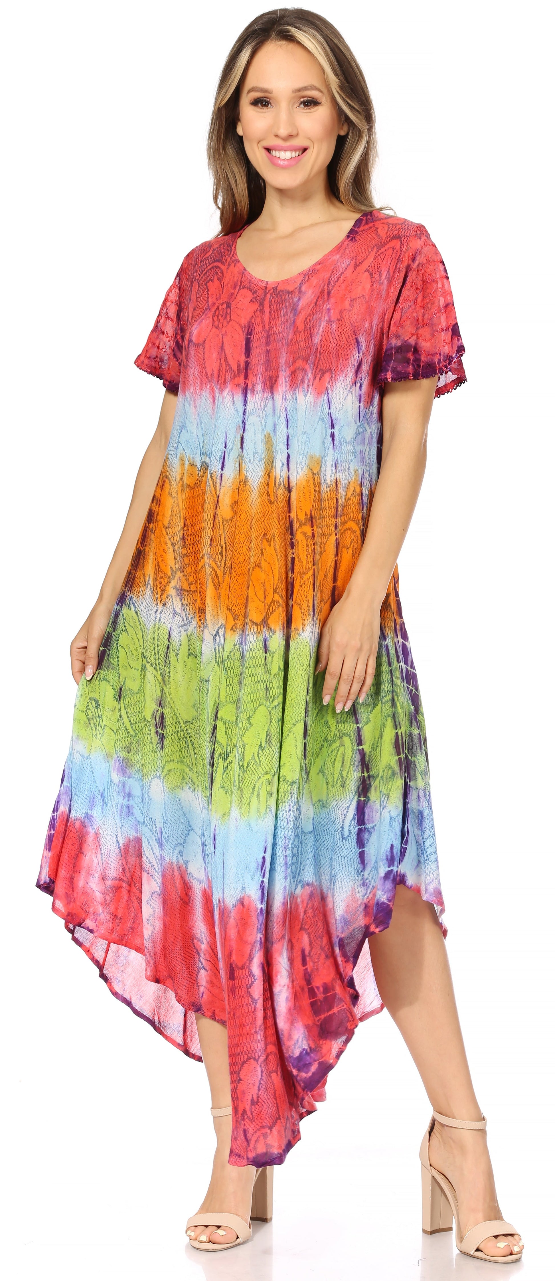 Sakkas Mika Ombre Floral Caftan Dress - Concordia Style Boutique